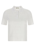 Tory Burch White Viscose Polo Shirt