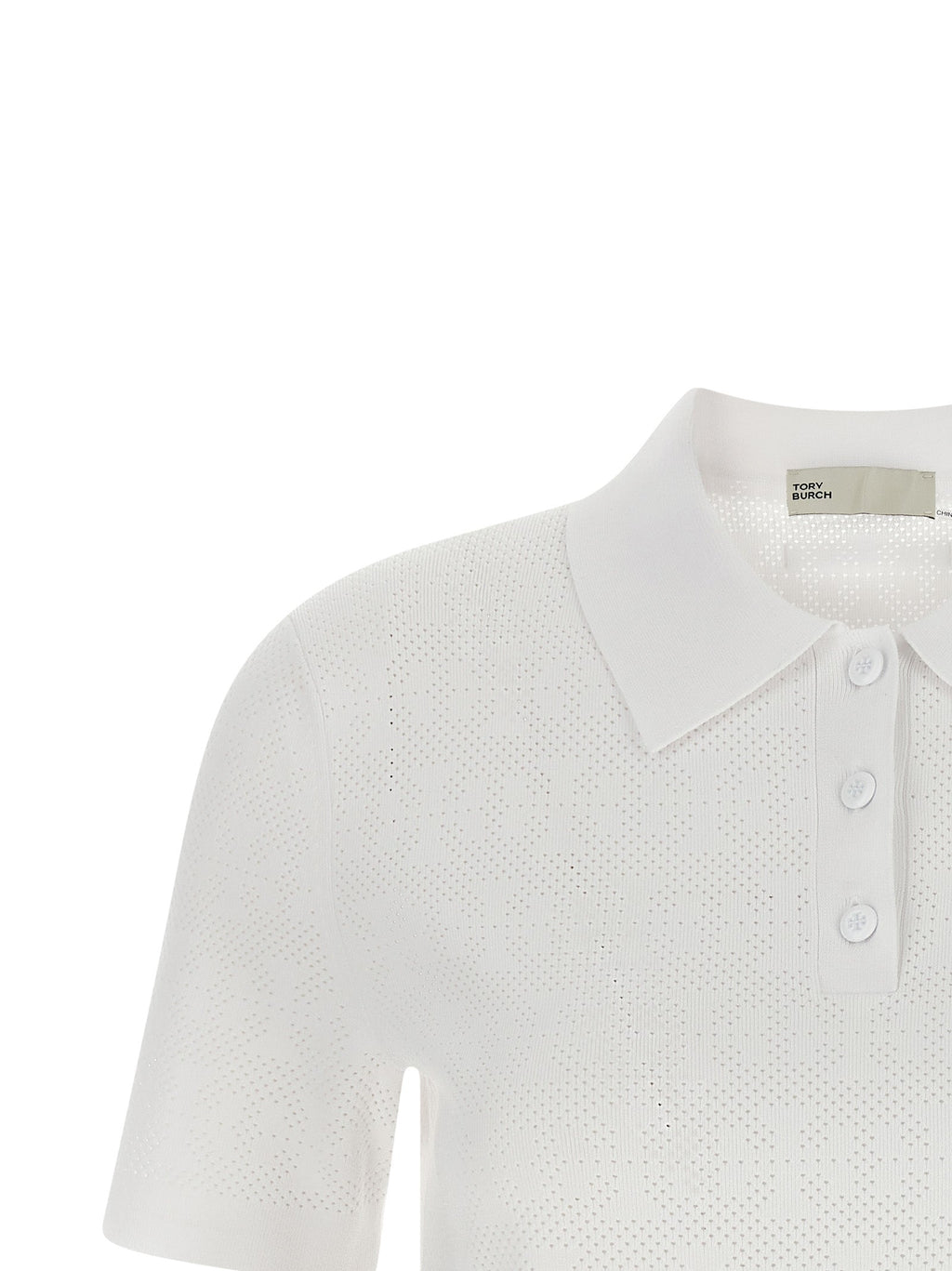 Tory Burch White Viscose Polo Shirt