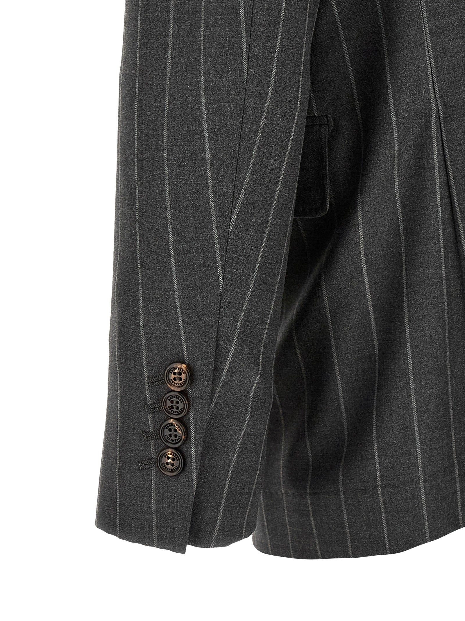 Brunello Cucinelli Gray Virgin Wool Blazer