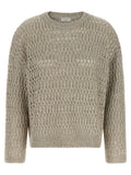 Brunello Cucinelli Beige Linen Cardigan Brunello Cucinelli
