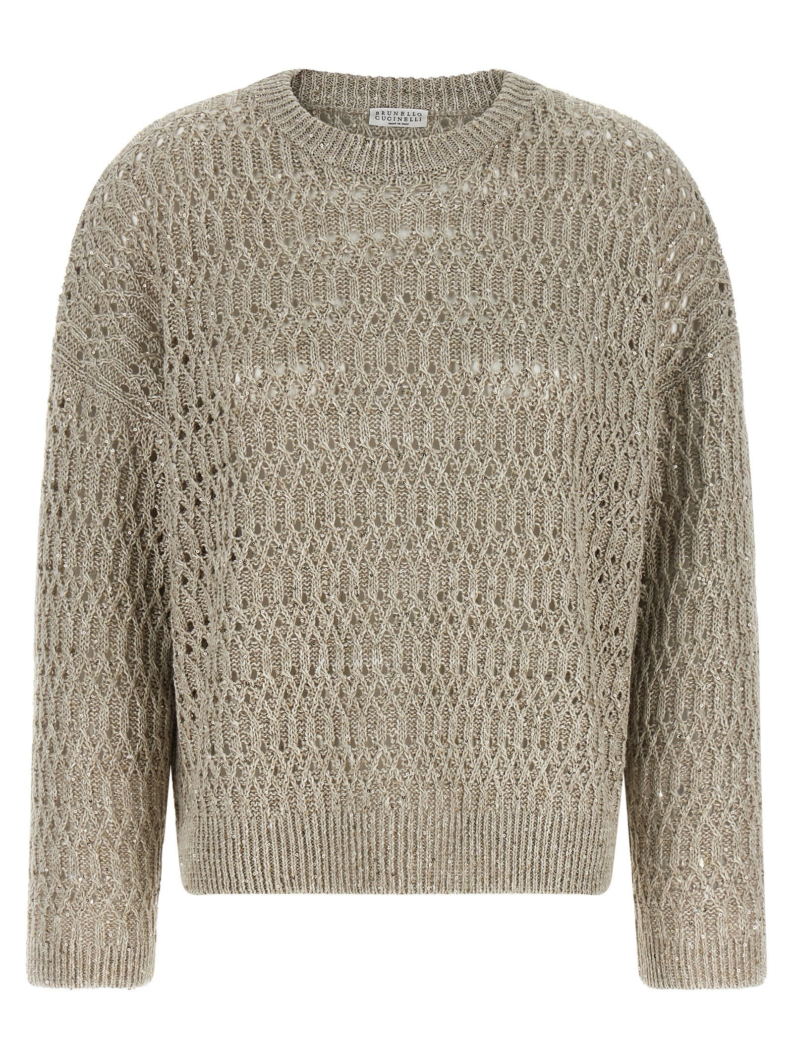 Brunello Cucinelli Beige Linen Cardigan Brunello Cucinelli