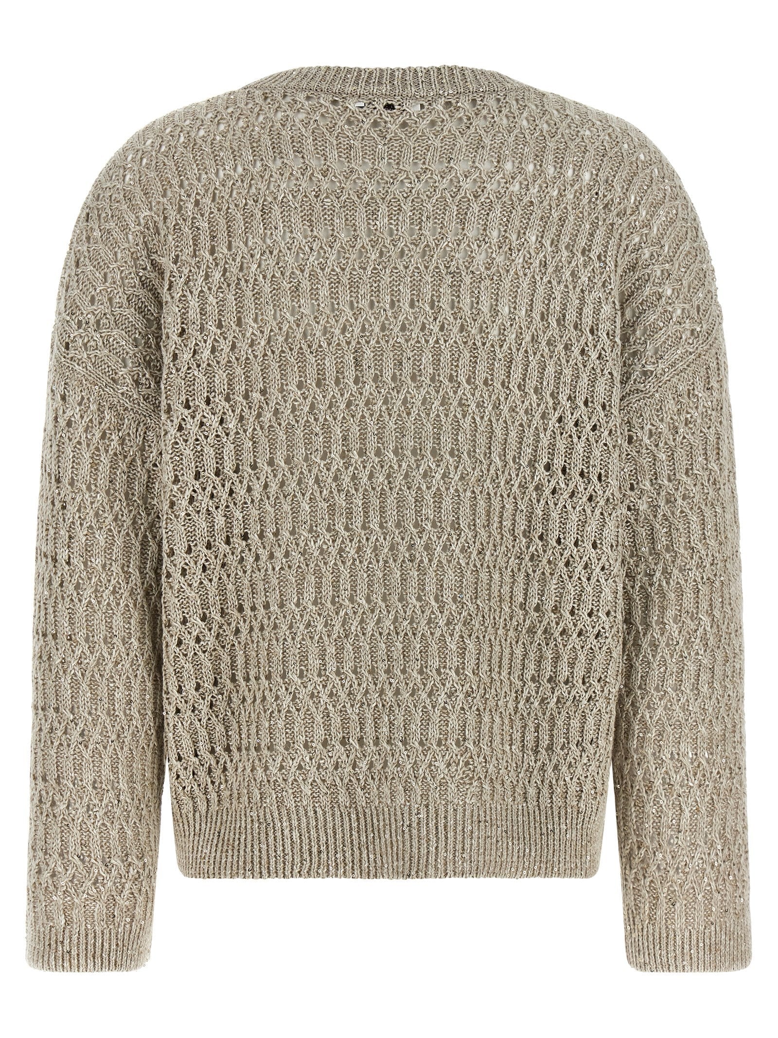 Brunello Cucinelli Beige Linen Cardigan Brunello Cucinelli