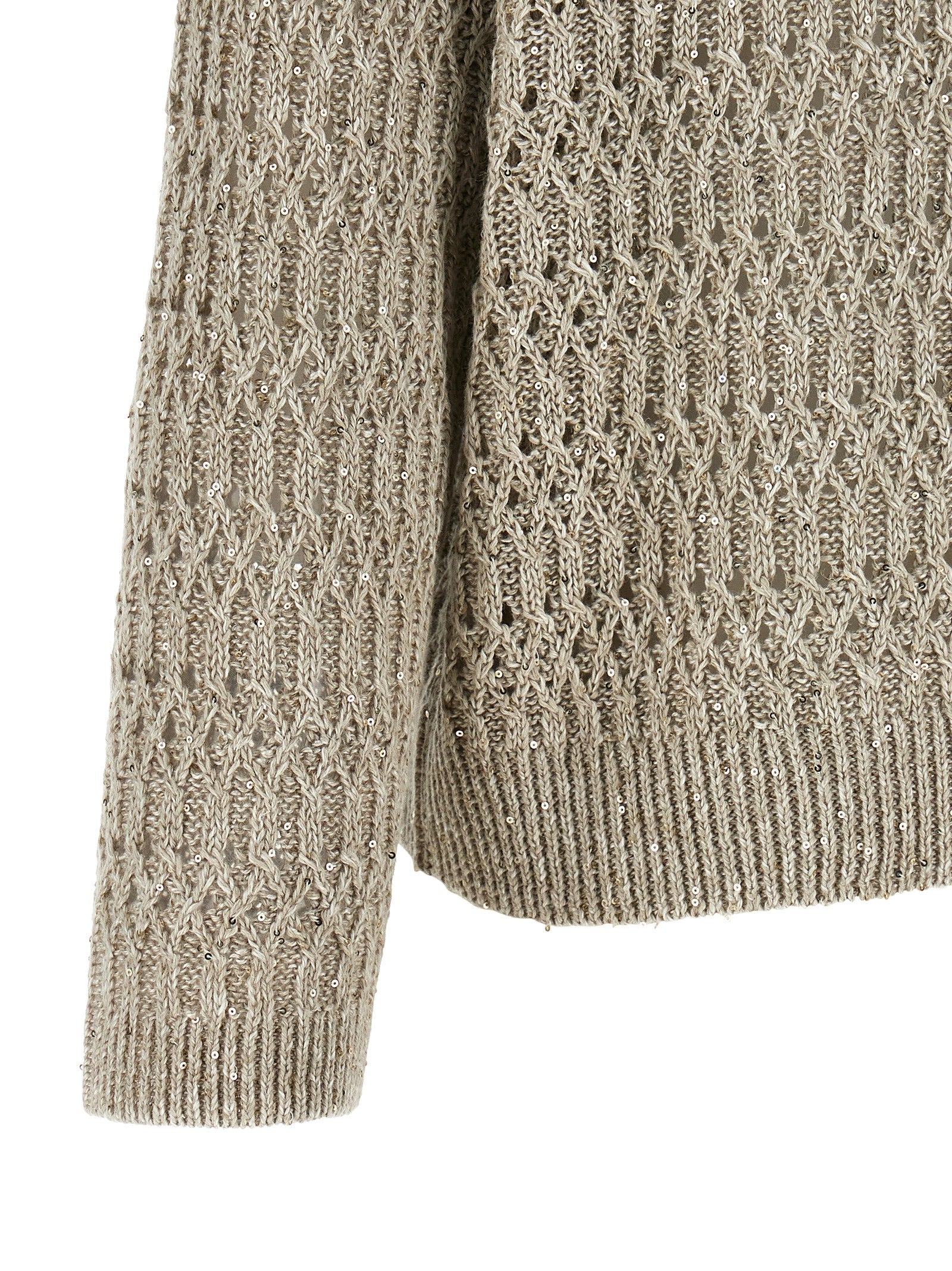 Brunello Cucinelli Beige Linen Cardigan Brunello Cucinelli
