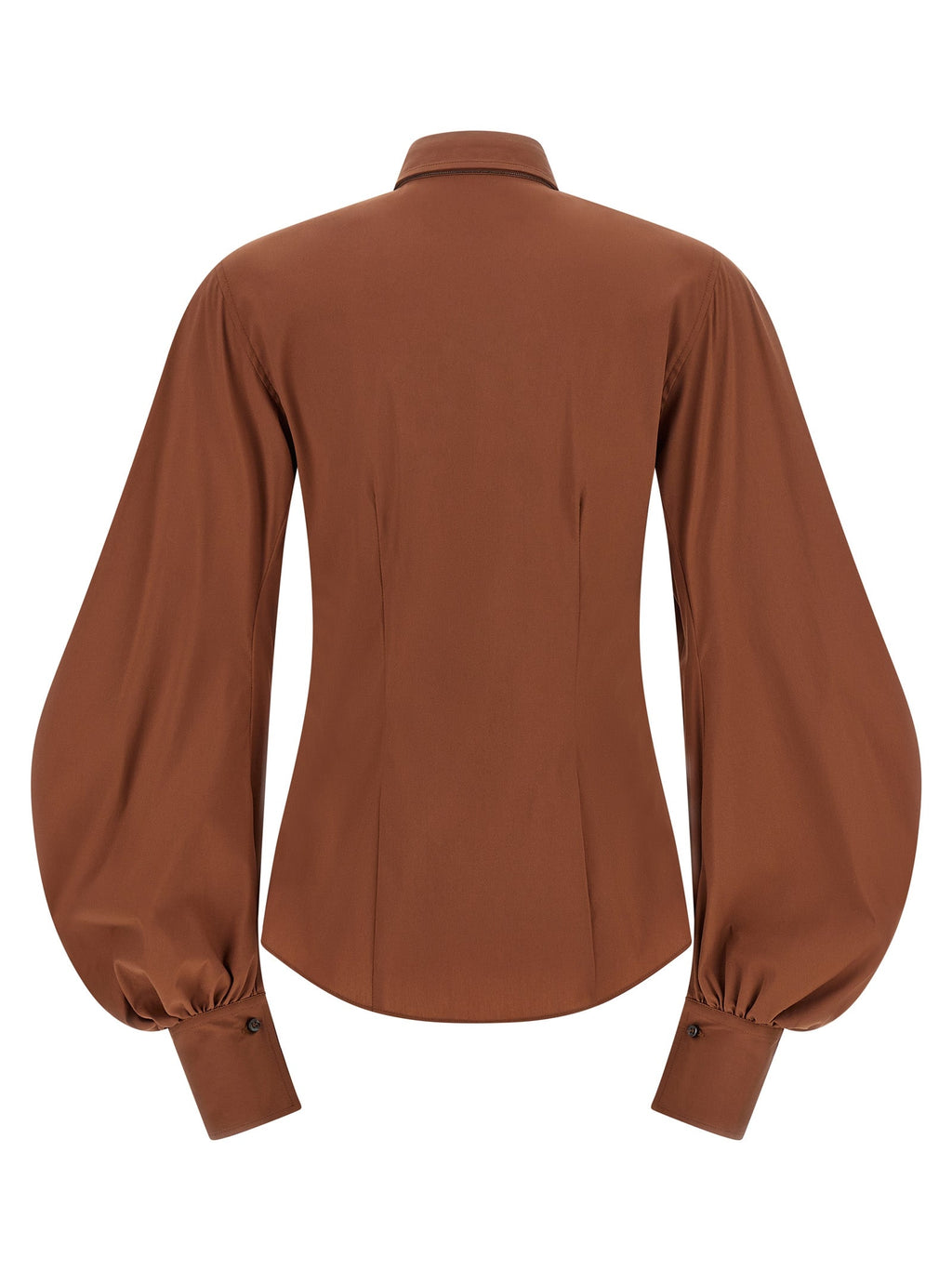 Brunello Cucinelli Brown Cotton Blouse