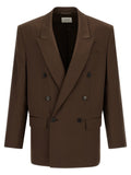 Saint Laurent Brown Silk Blazer