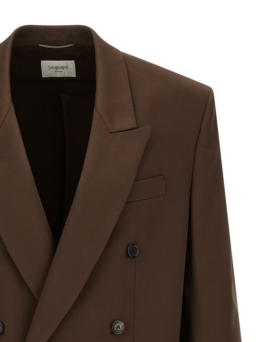 Saint Laurent Brown Silk Blazer
