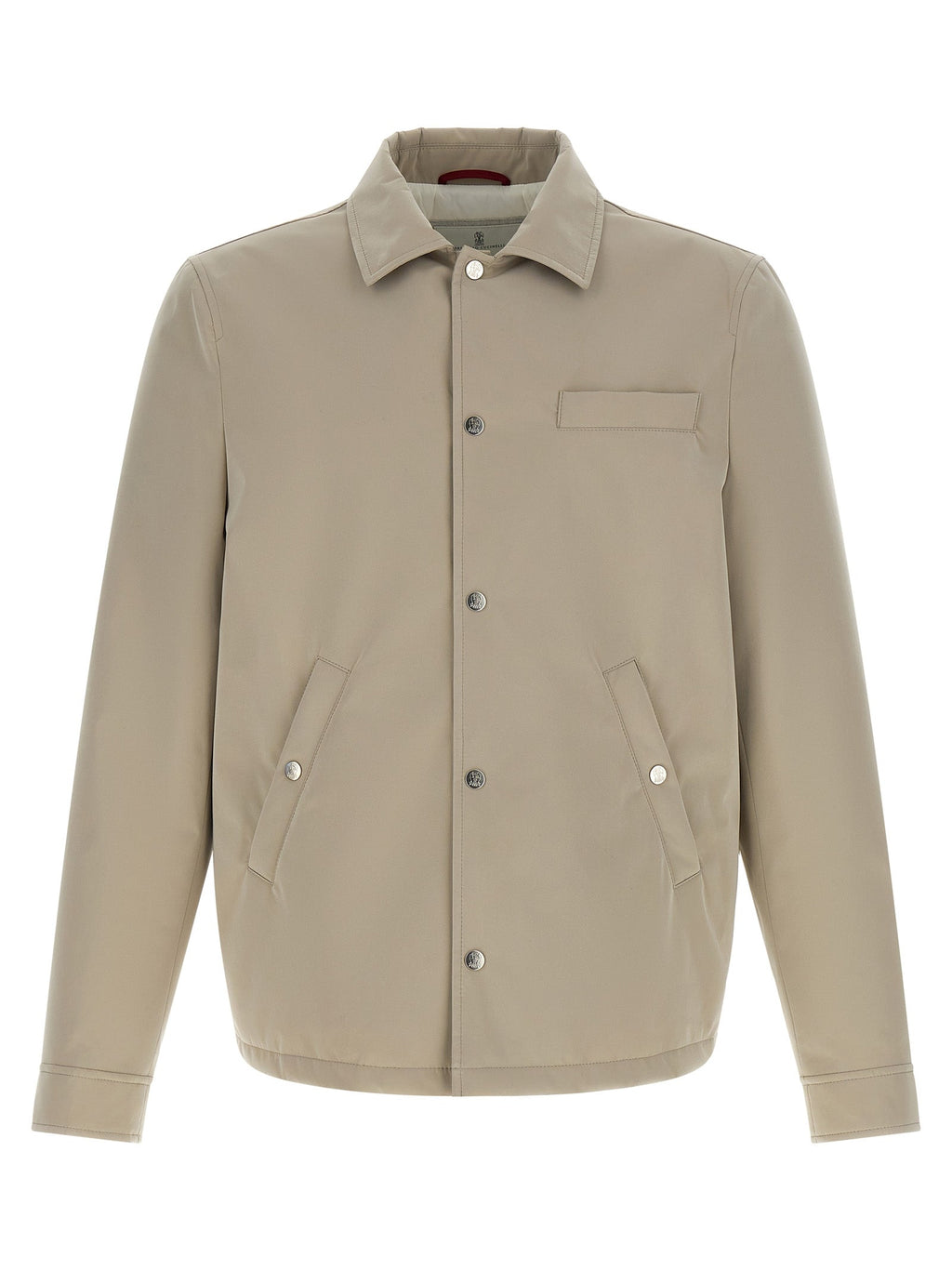 Brunello Cucinelli Gray Polyester Full-Length Jacket