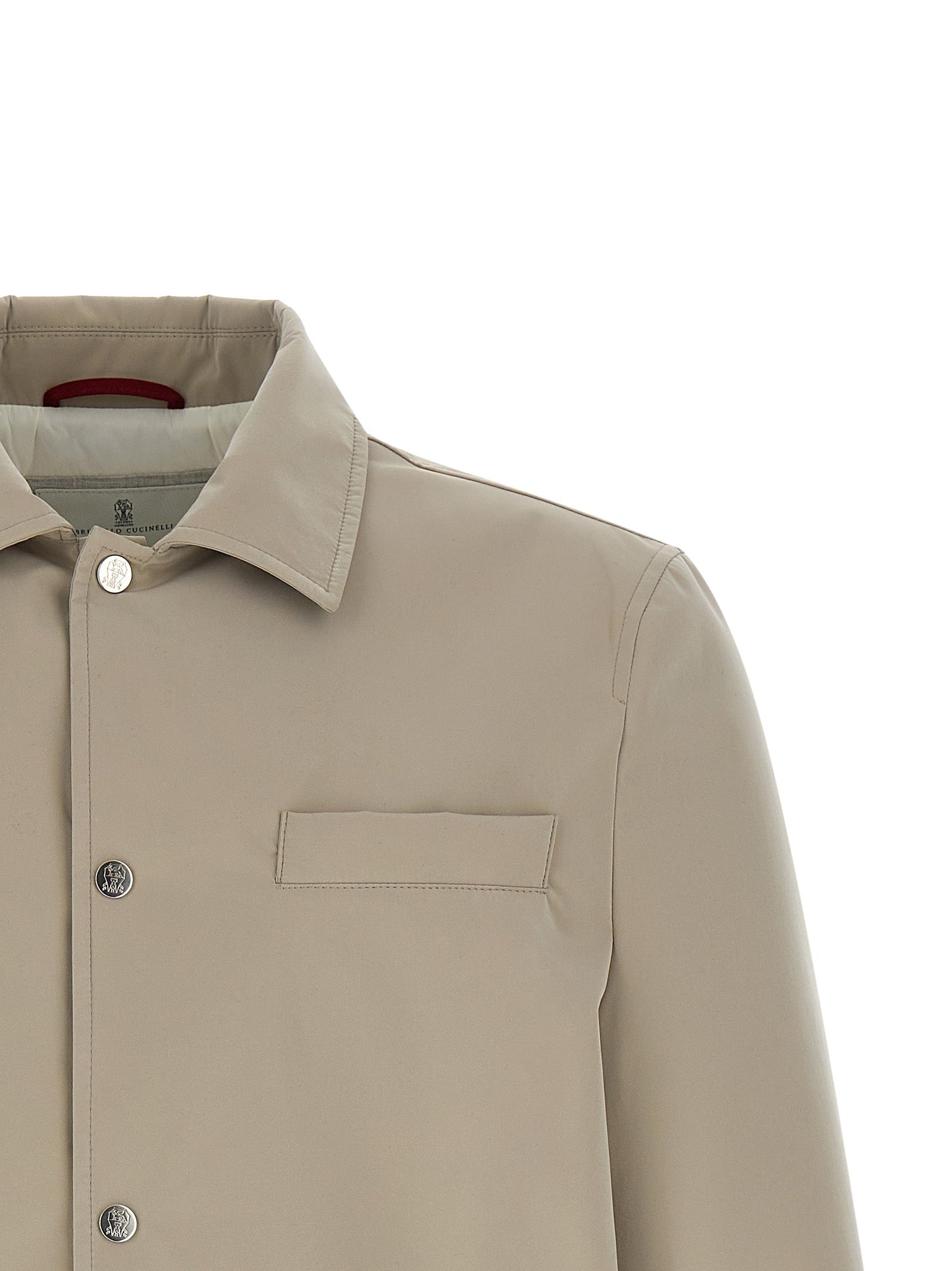 Brunello Cucinelli Gray Polyester Full-Length Jacket