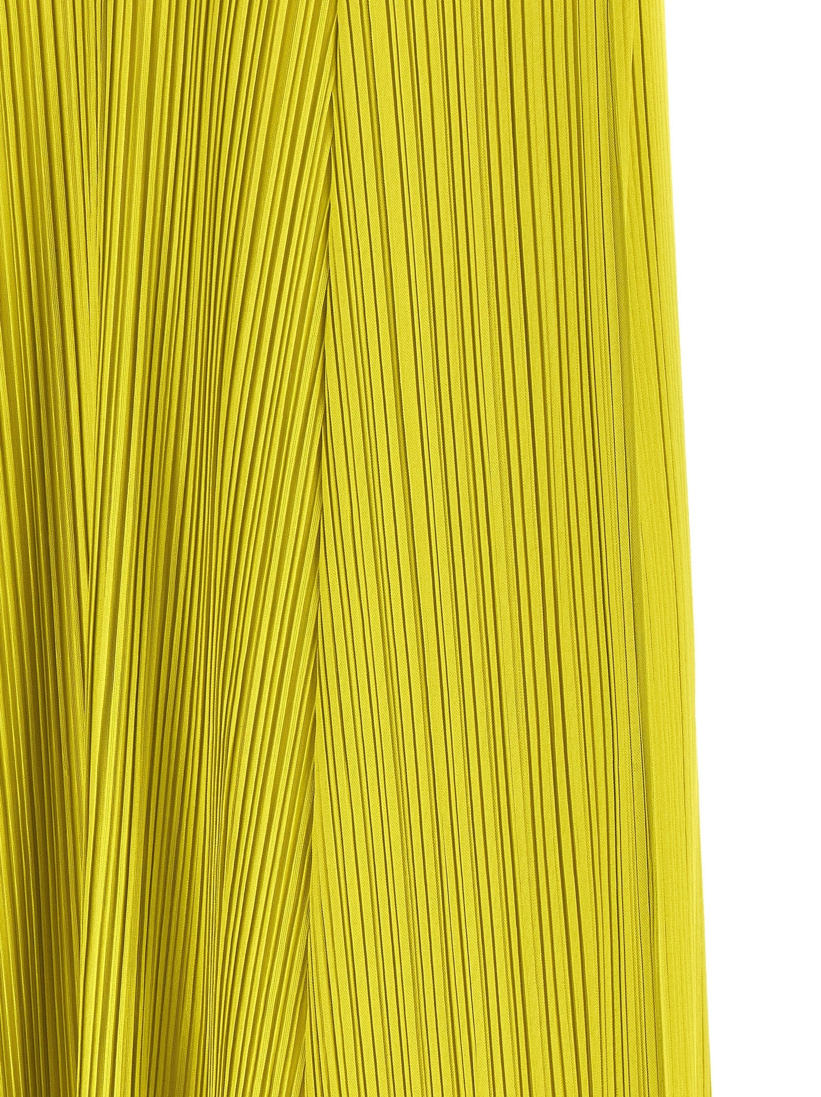 PLEATS PLEASE ISSEY MIYAKE Bicolor Polyester Midi Dress