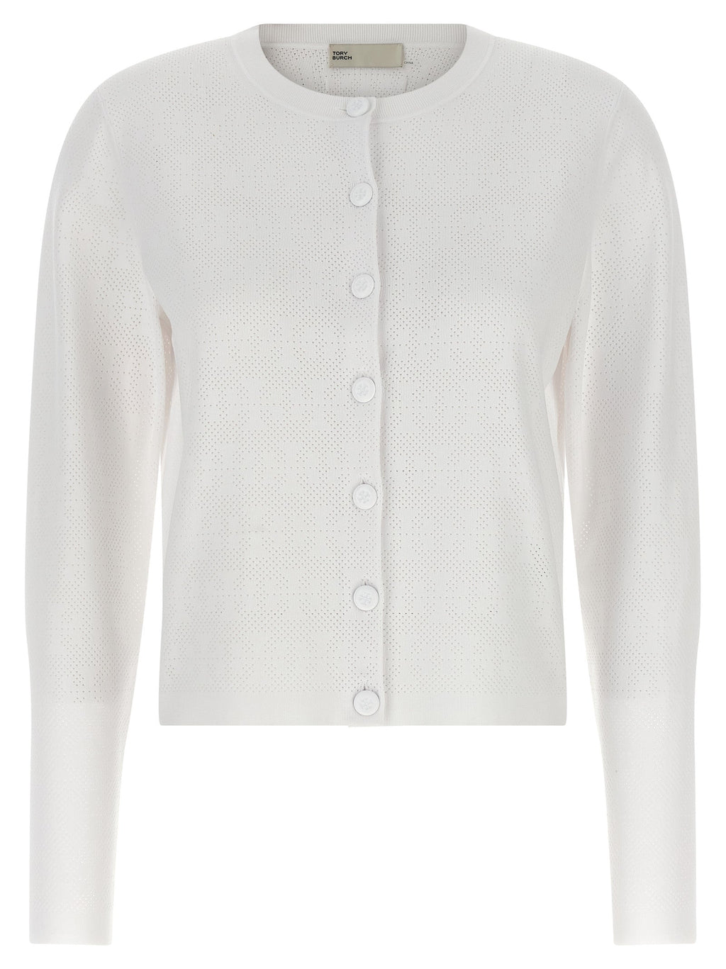 Tory Burch White Viscose Cardigan