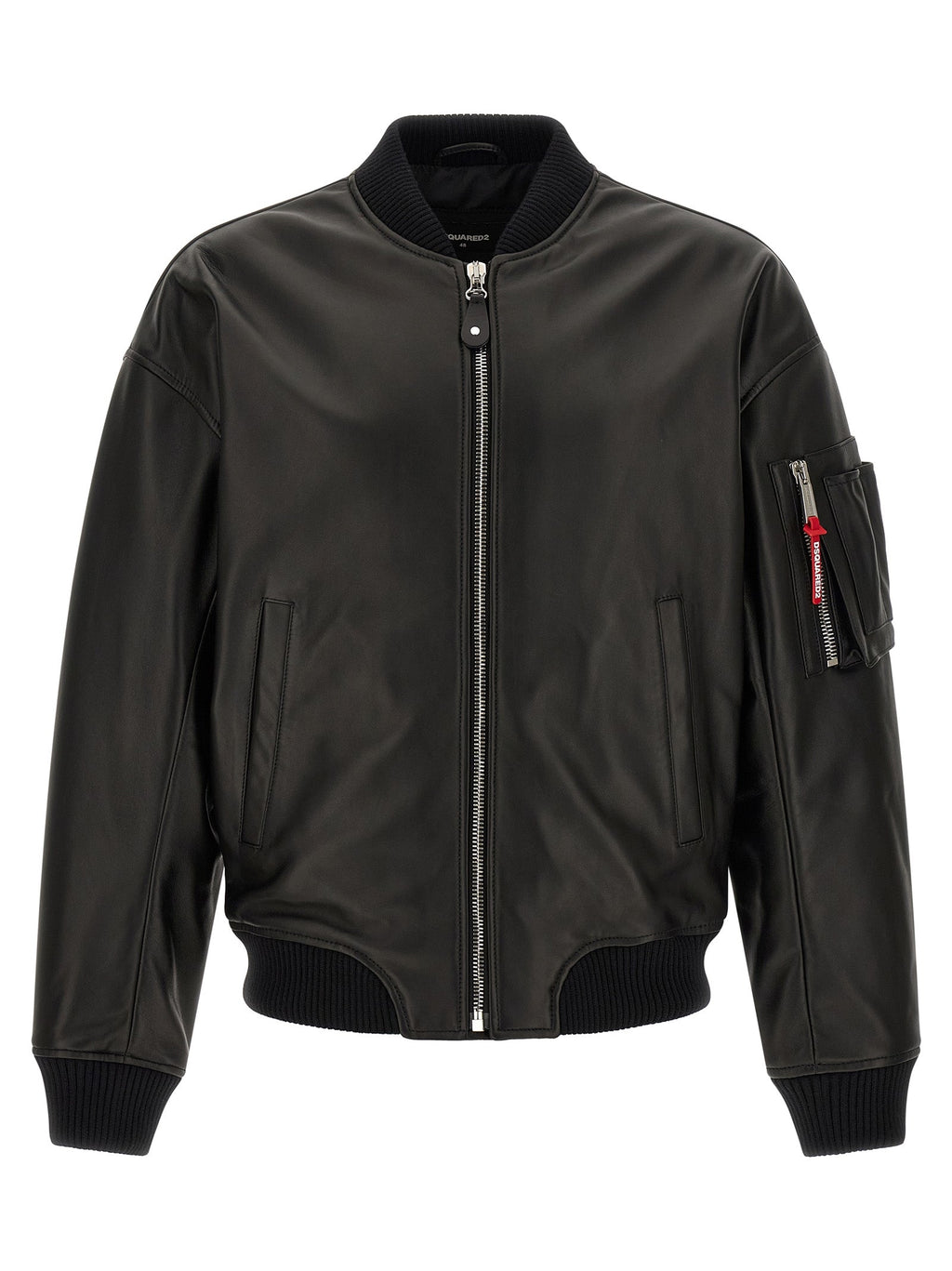 Dsquared² Black Leather Leather Jacket