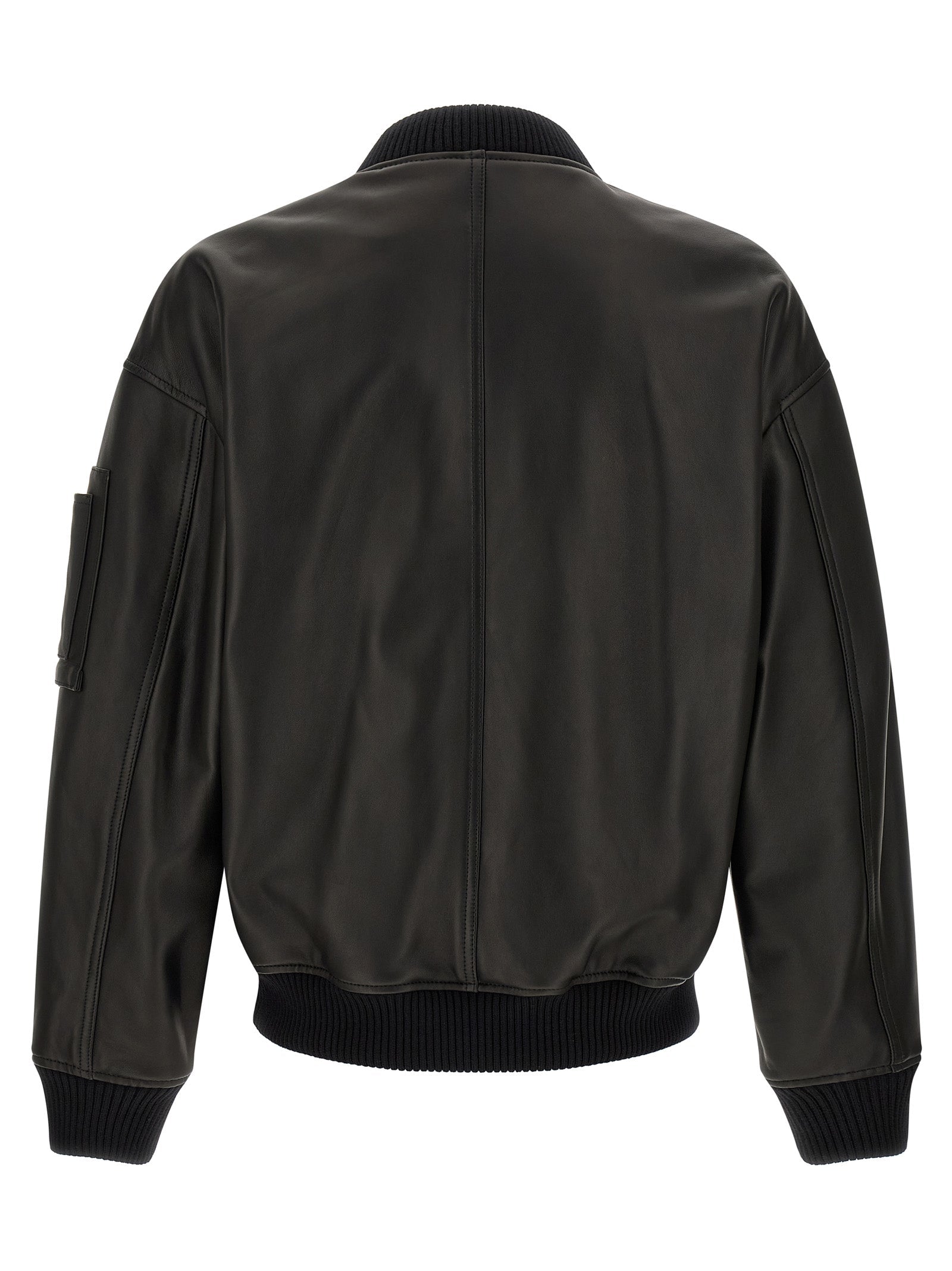 Dsquared² Black Leather Leather Jacket