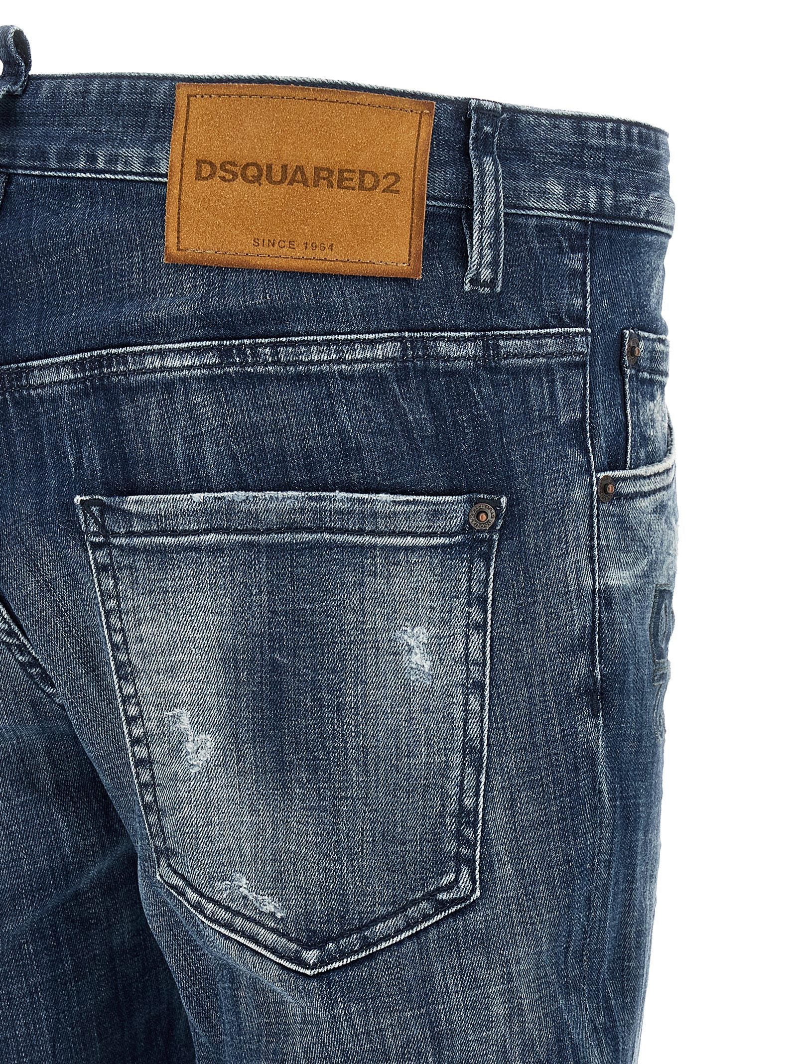 Dsquared² Blue Cotton Relaxed Fit Jeans Dsquared²