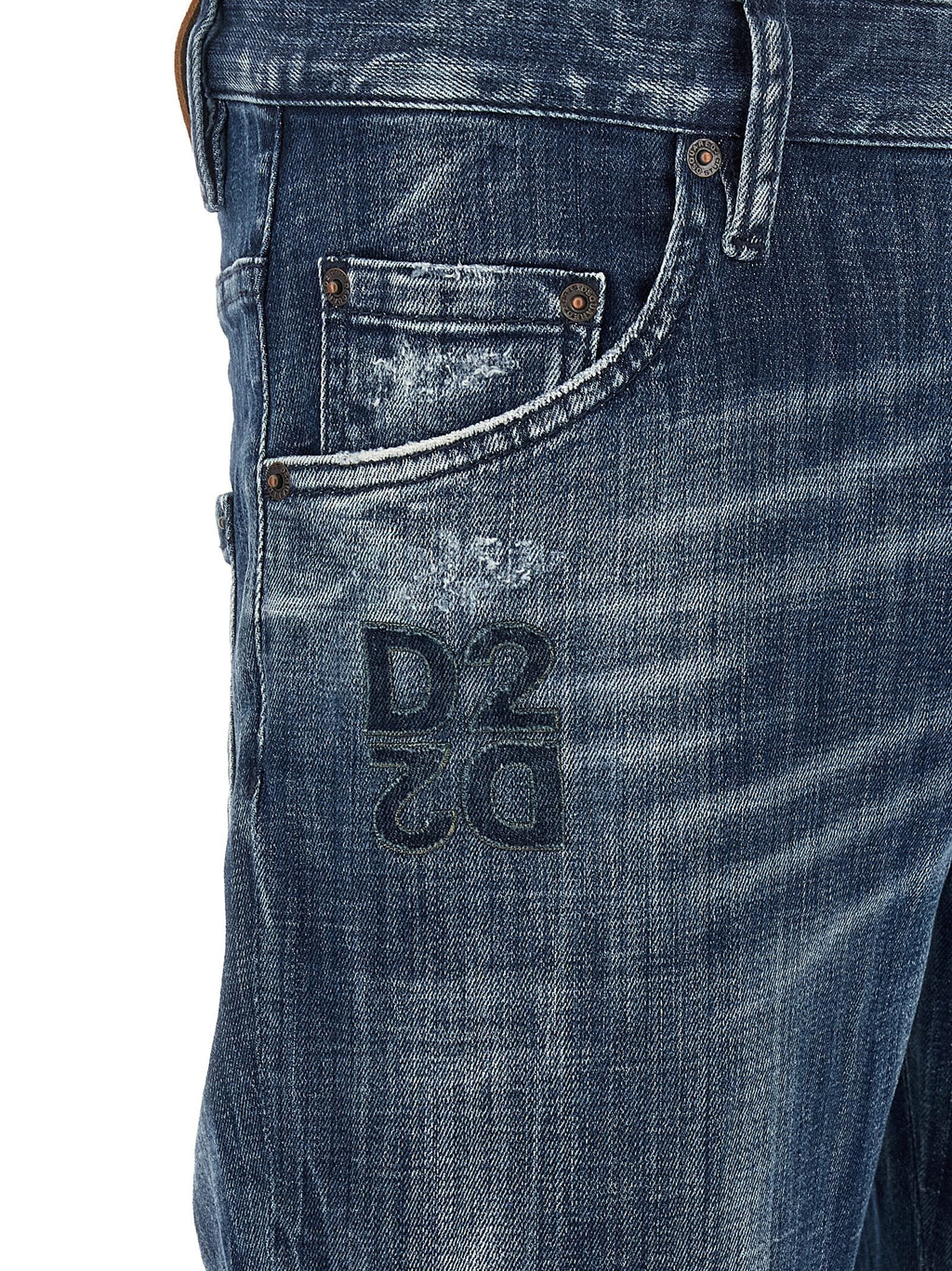Dsquared² Blue Cotton Relaxed Fit Jeans Dsquared²