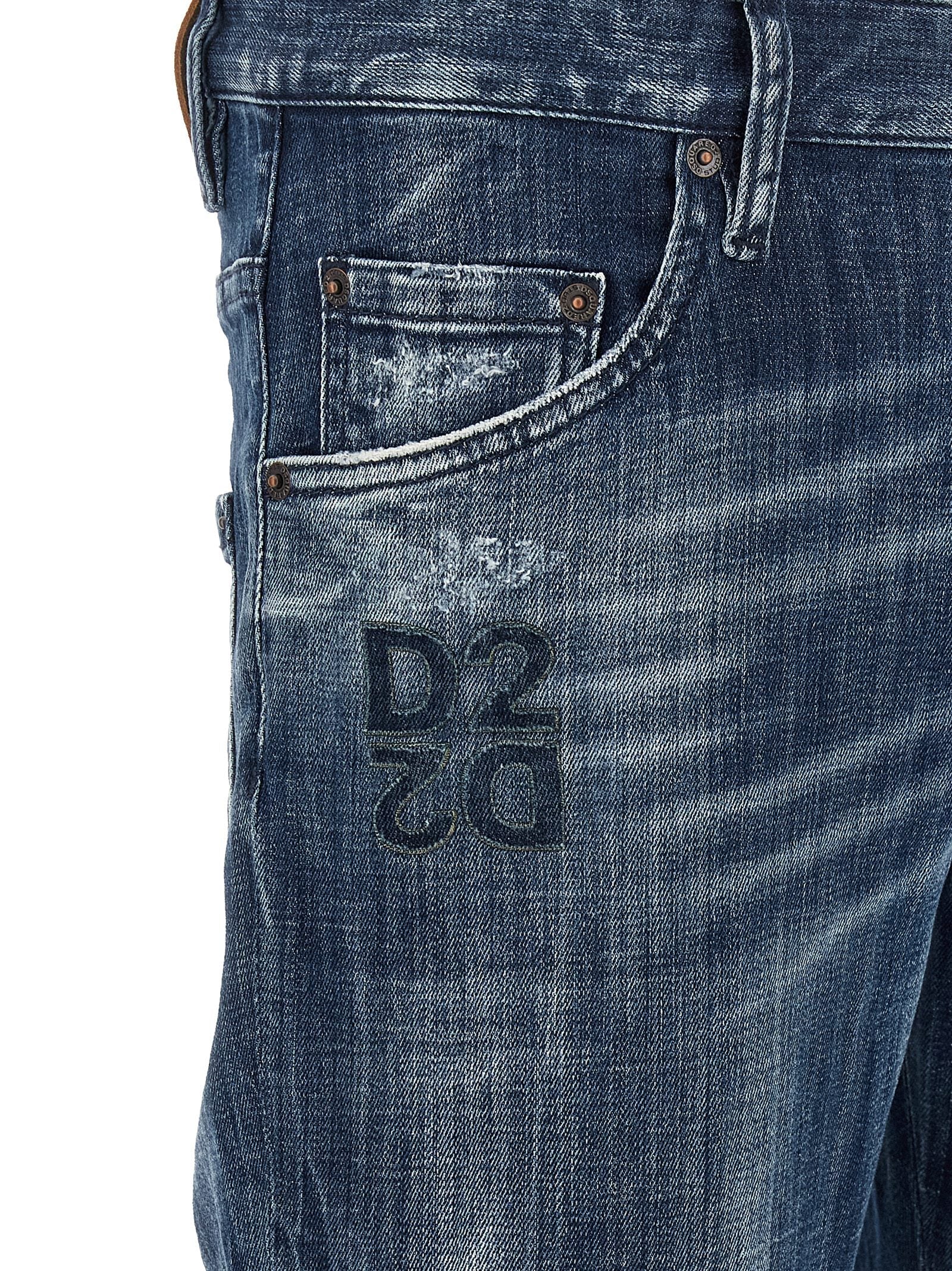 Dsquared² Blue Cotton Relaxed Fit Jeans Dsquared²