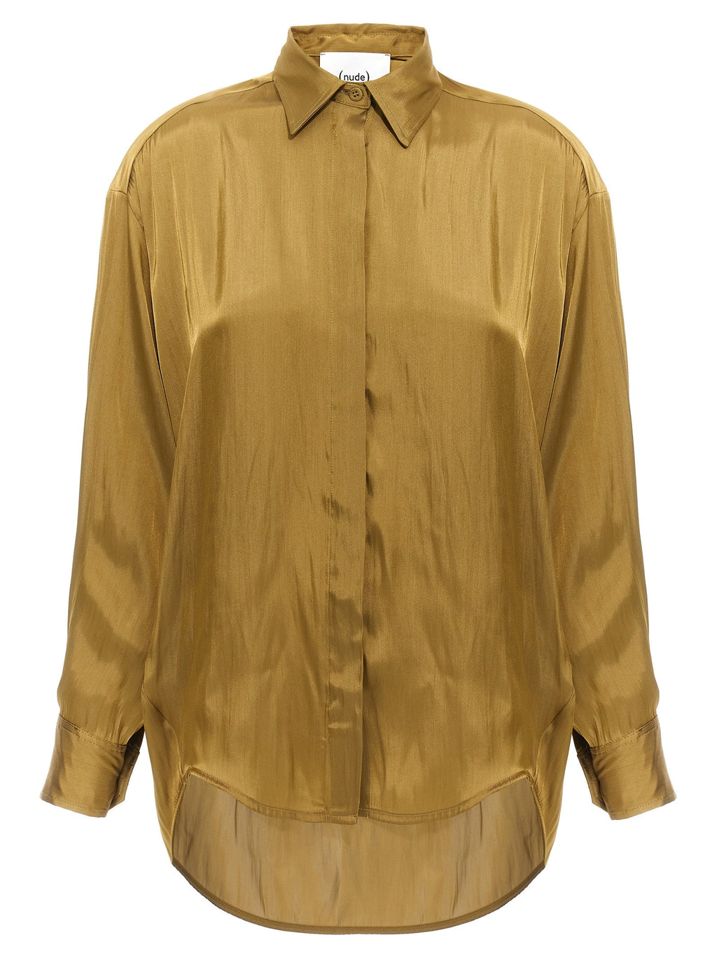 NUDE Gold Polyester Blouse