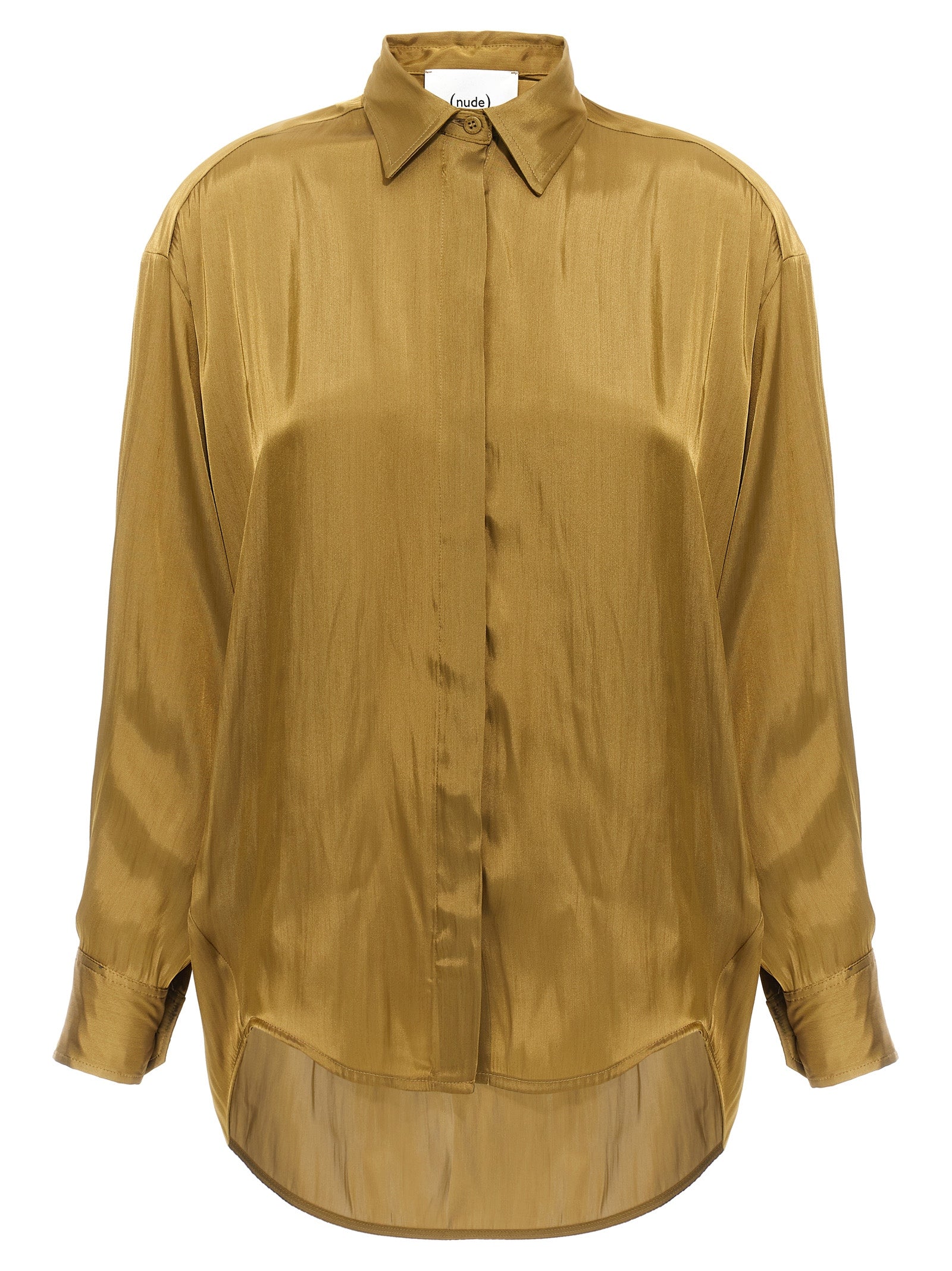 NUDE Gold Polyester Blouse