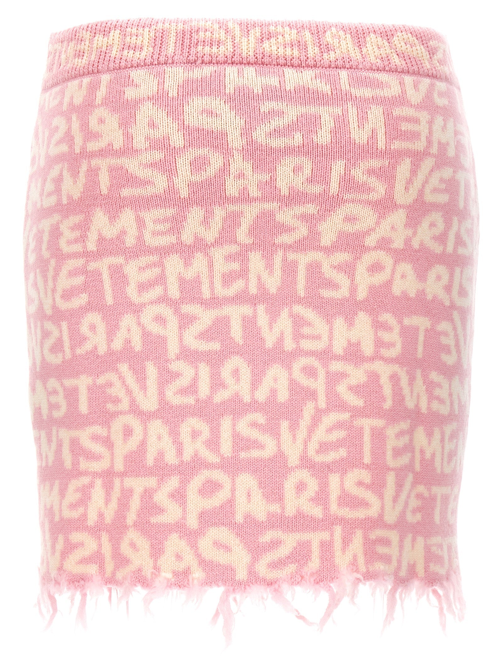 Vetements Multicolor Merino Wool Long Skirt