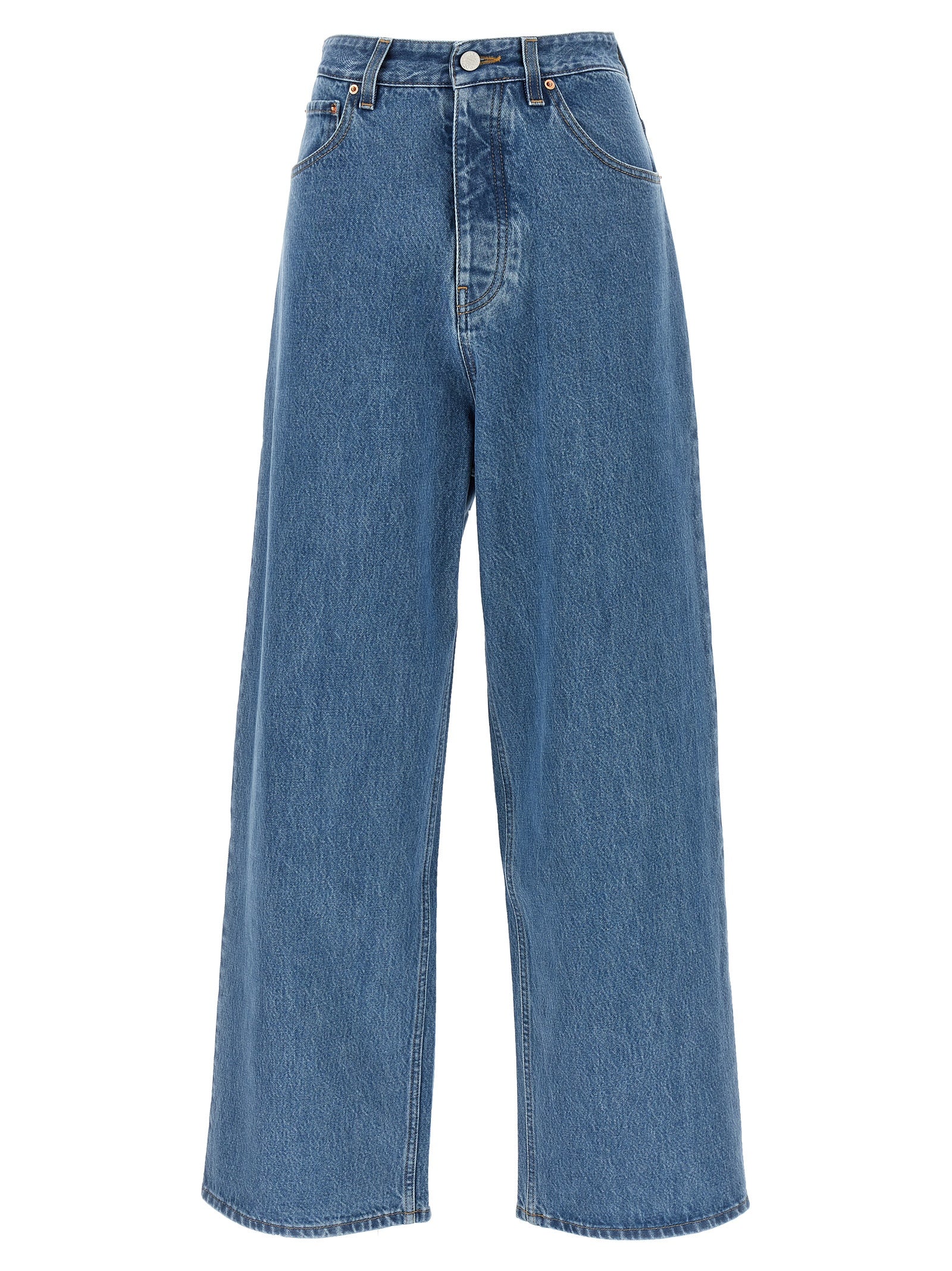 Vetements Blue Cotton Relaxed Fit Jeans