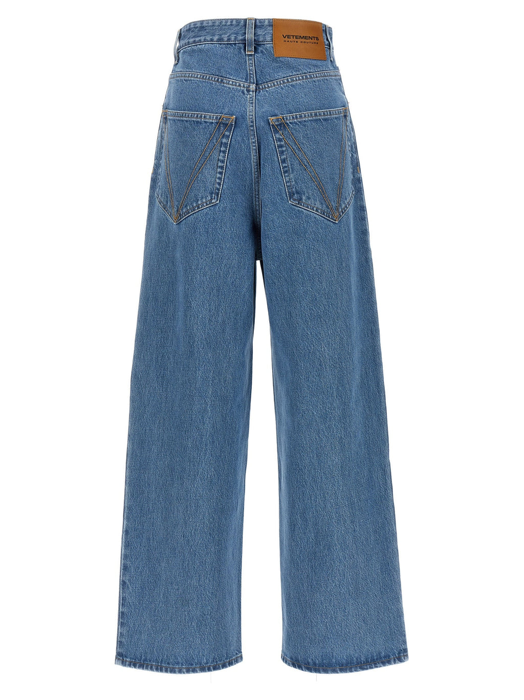 Vetements Blue Cotton Relaxed Fit Jeans
