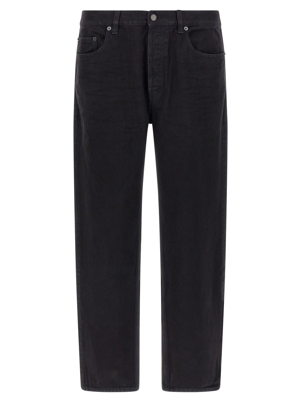 Saint Laurent Black Cotton Straight-Leg Jeans
