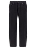 Saint Laurent Black Cotton Straight-Leg Jeans