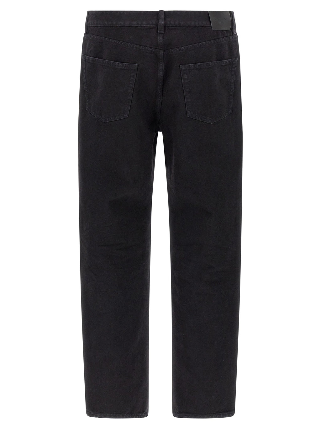 Saint Laurent Black Cotton Straight-Leg Jeans