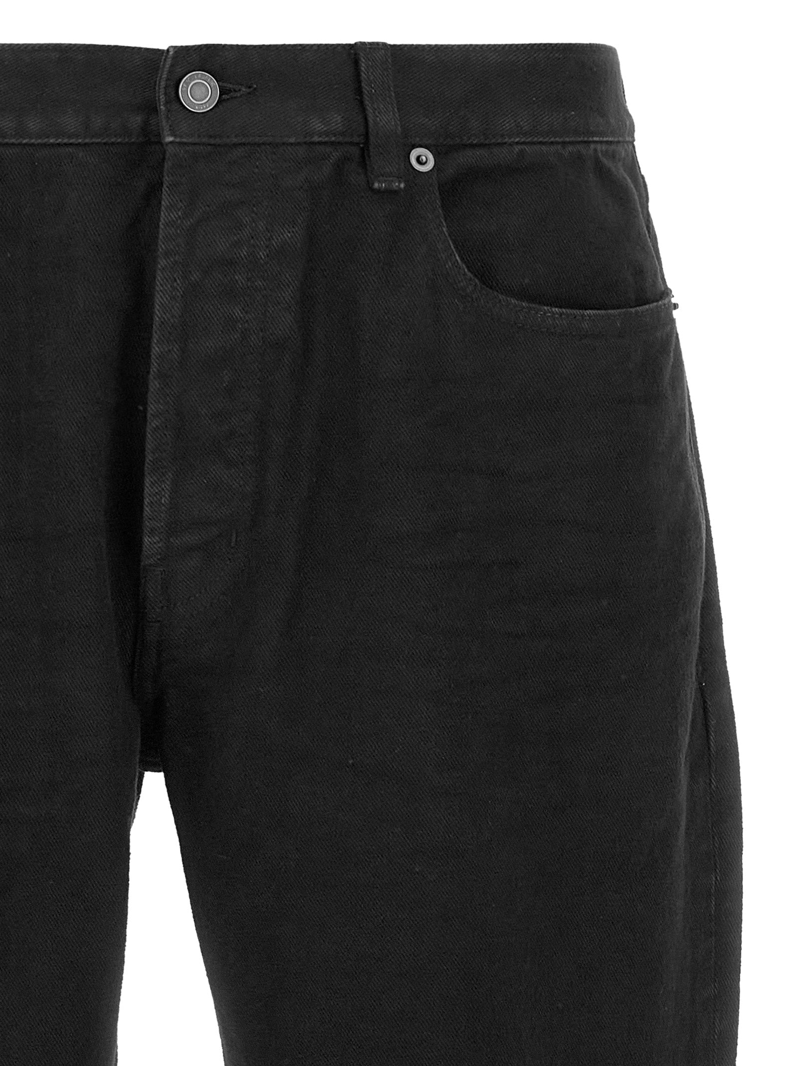 Saint Laurent Black Cotton Straight-Leg Jeans