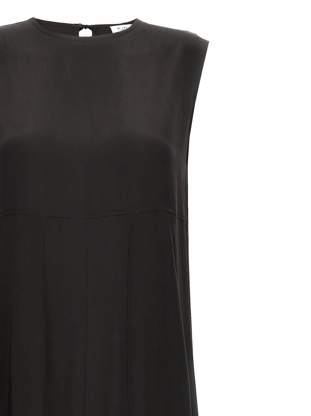 DI.LA3 PARI' Black Silk Long Dress