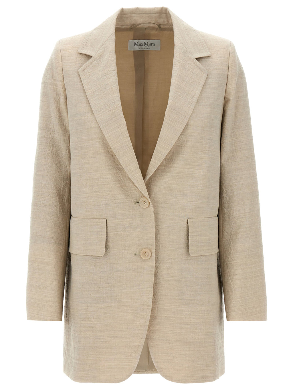 Max Mara Beige Virgin Wool Blazer