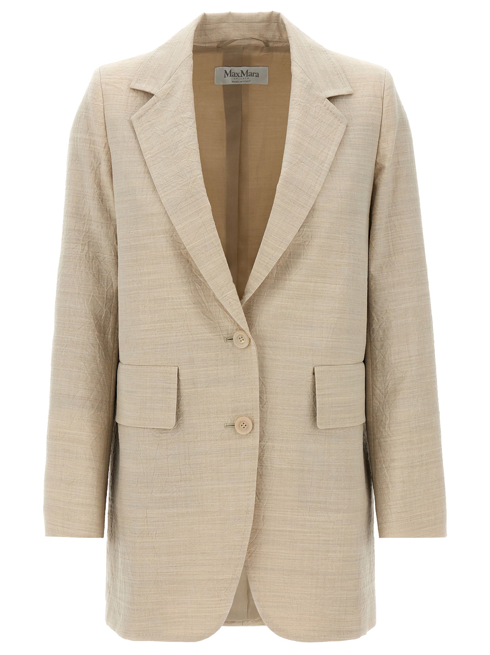 Max Mara Beige Virgin Wool Blazer