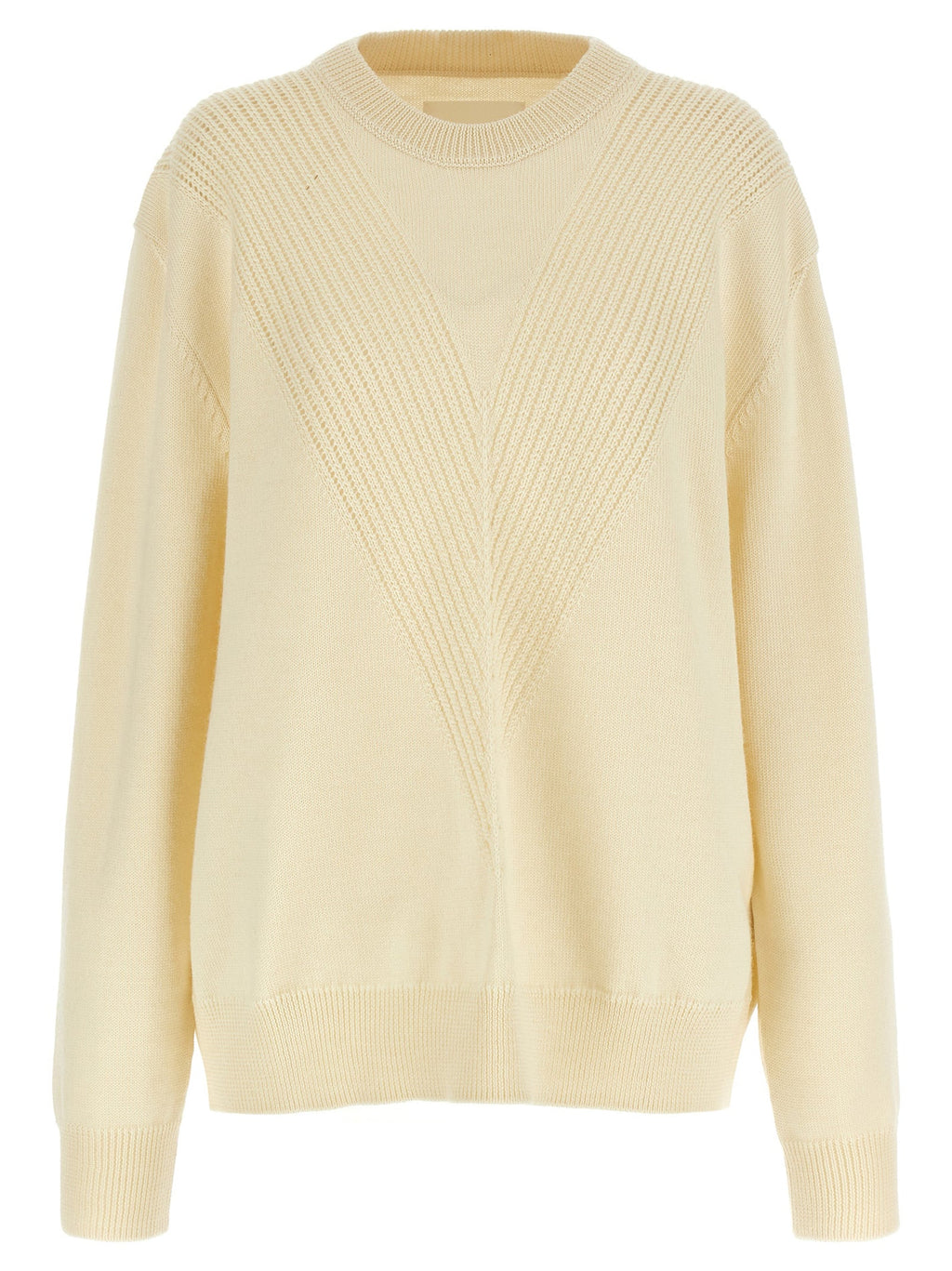Jil Sander White Wool Cardigan