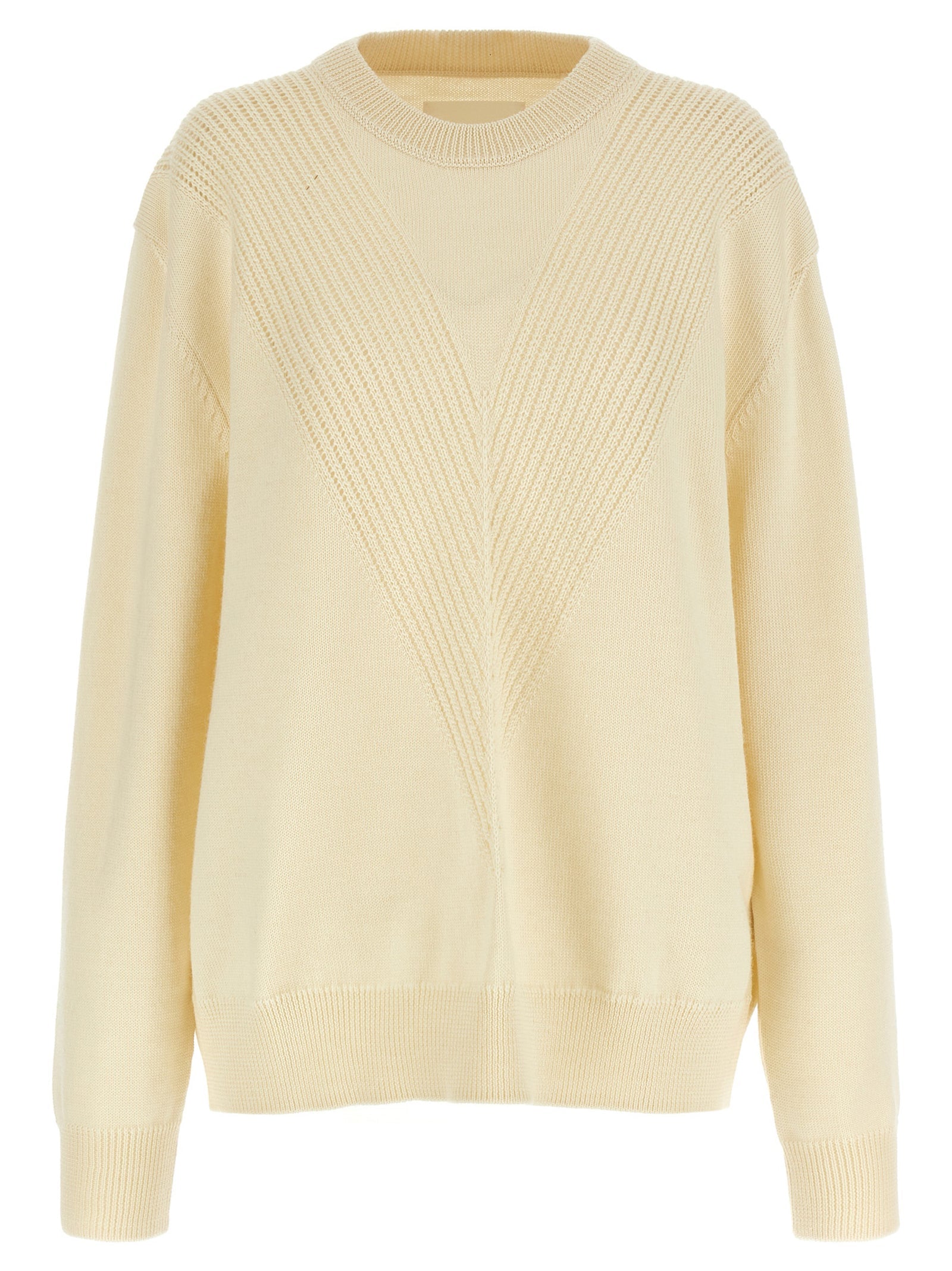Jil Sander White Wool Cardigan