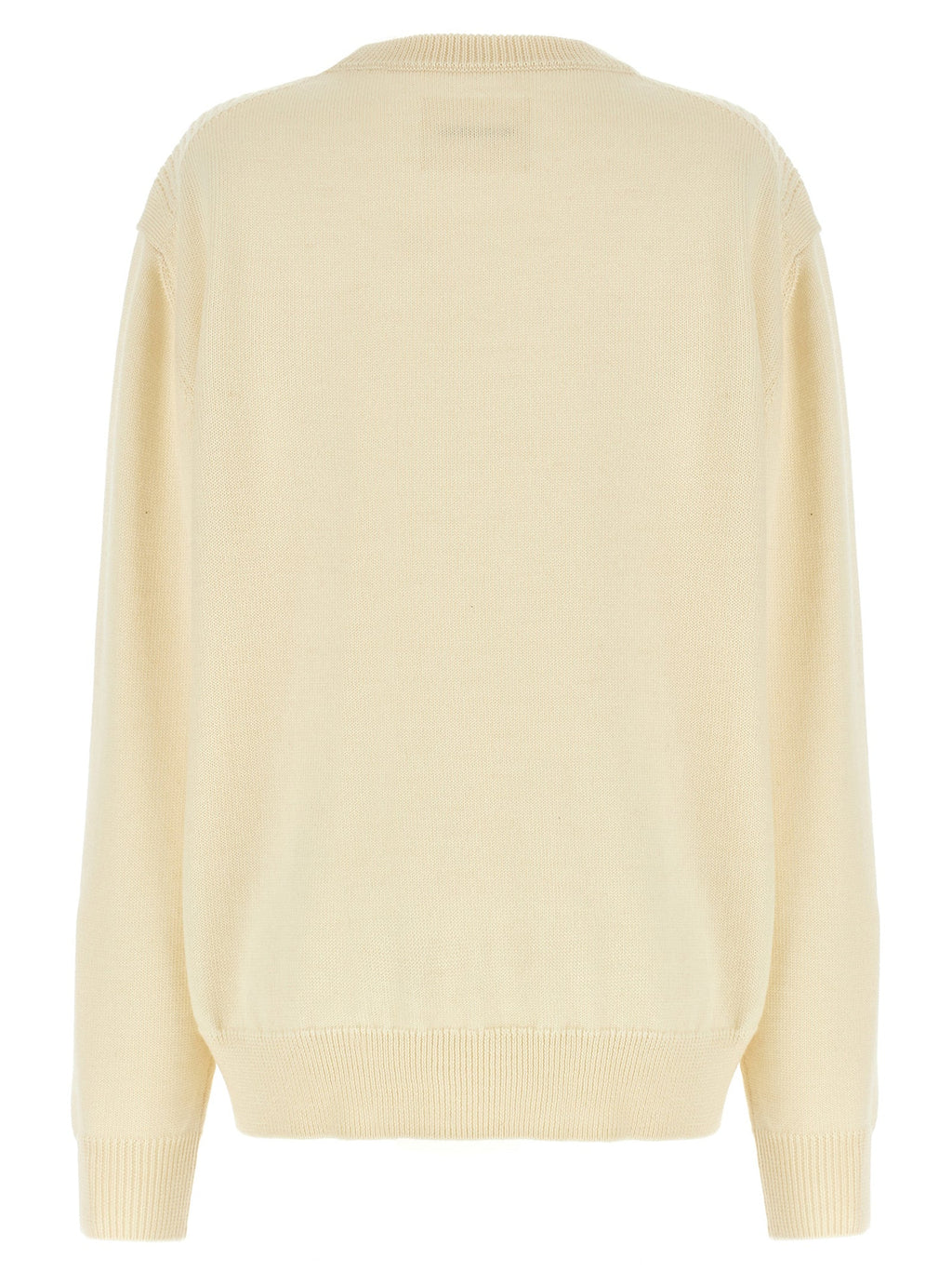 Jil Sander White Wool Cardigan