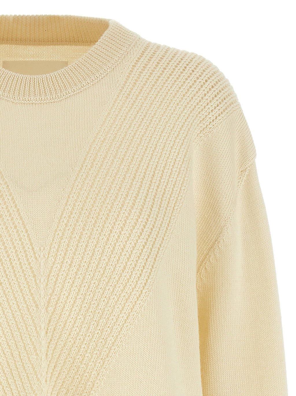 Jil Sander White Wool Cardigan