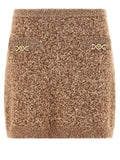 Versace Multicolor Virgin Wool Long Skirt