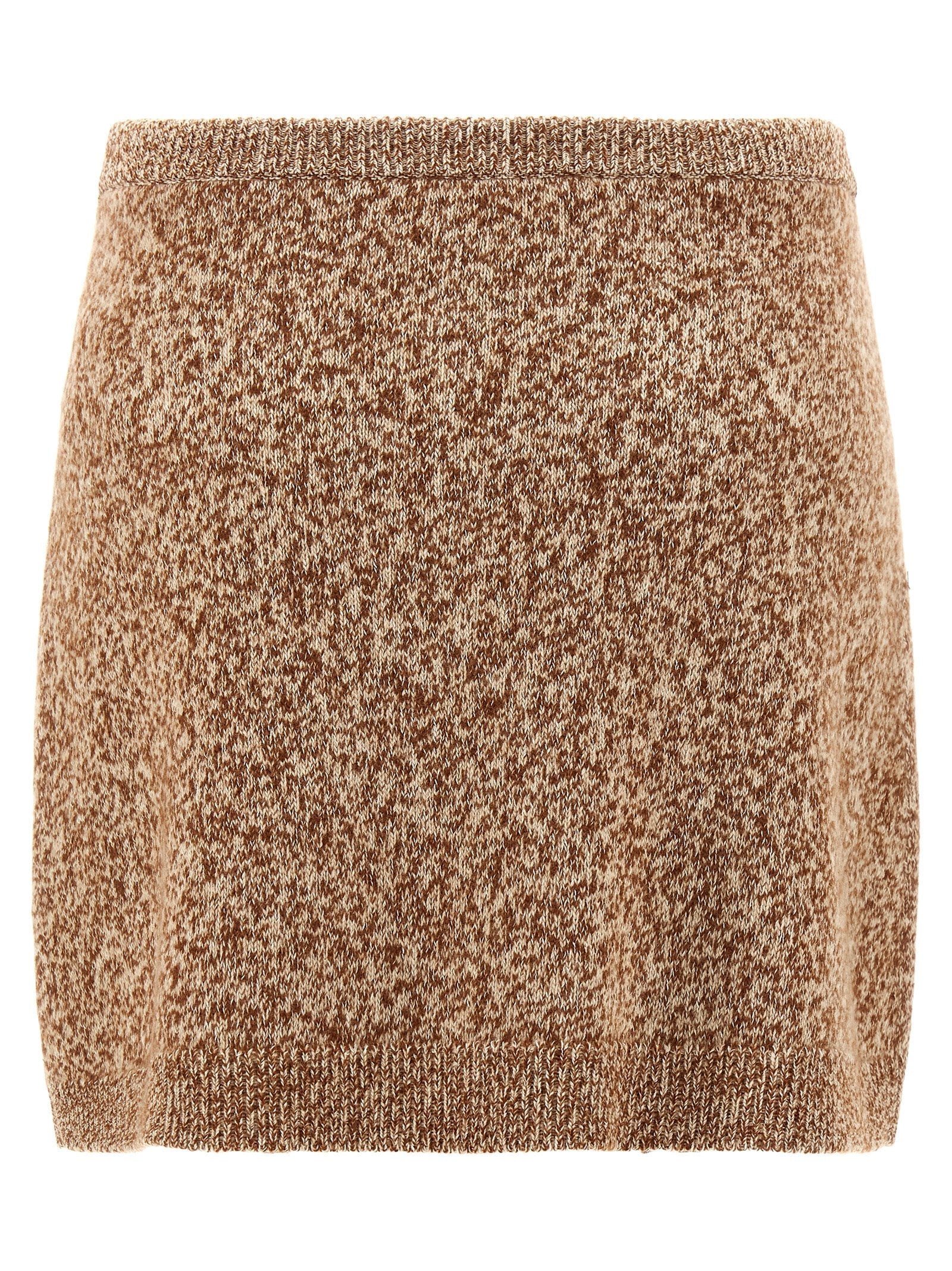 Versace Multicolor Virgin Wool Long Skirt