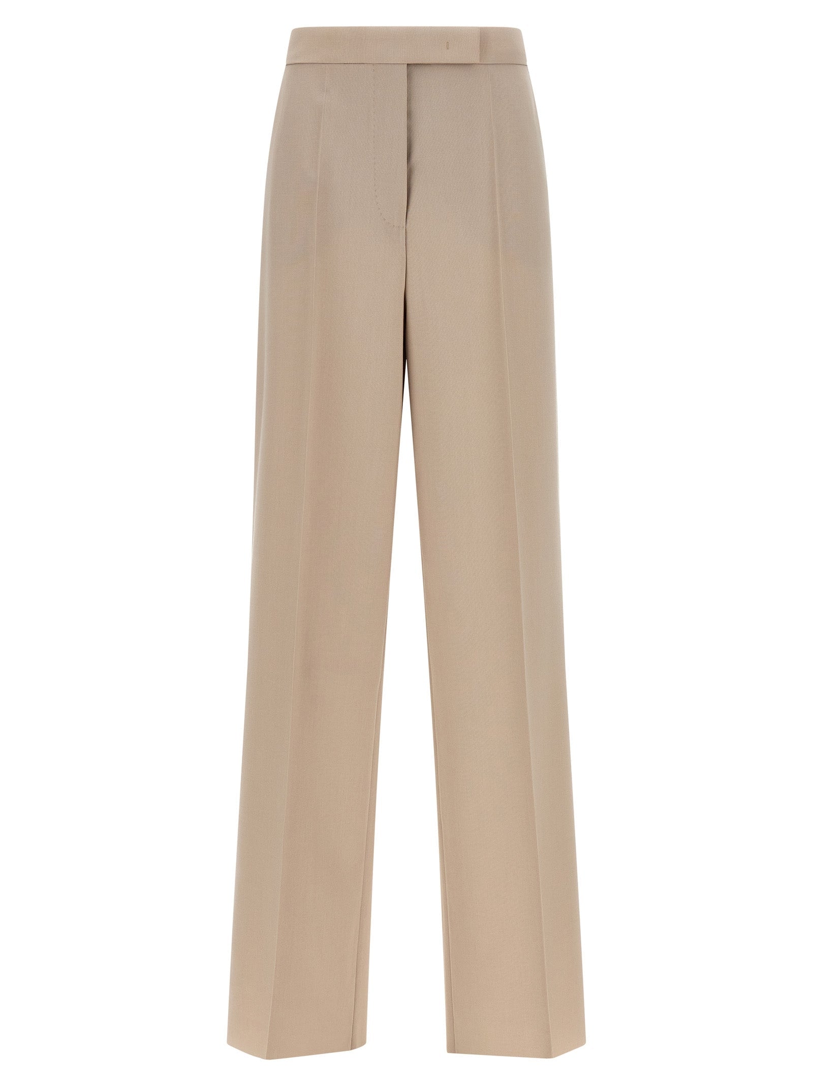 Max Mara Beige Virgin Wool Dress Pants