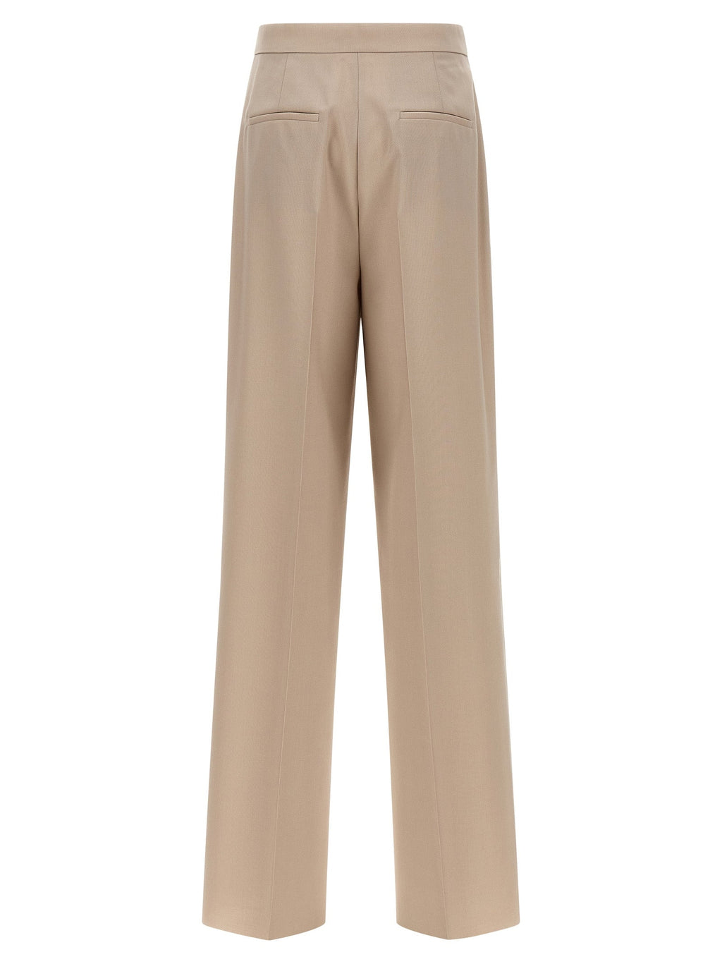 Max Mara Beige Virgin Wool Dress Pants