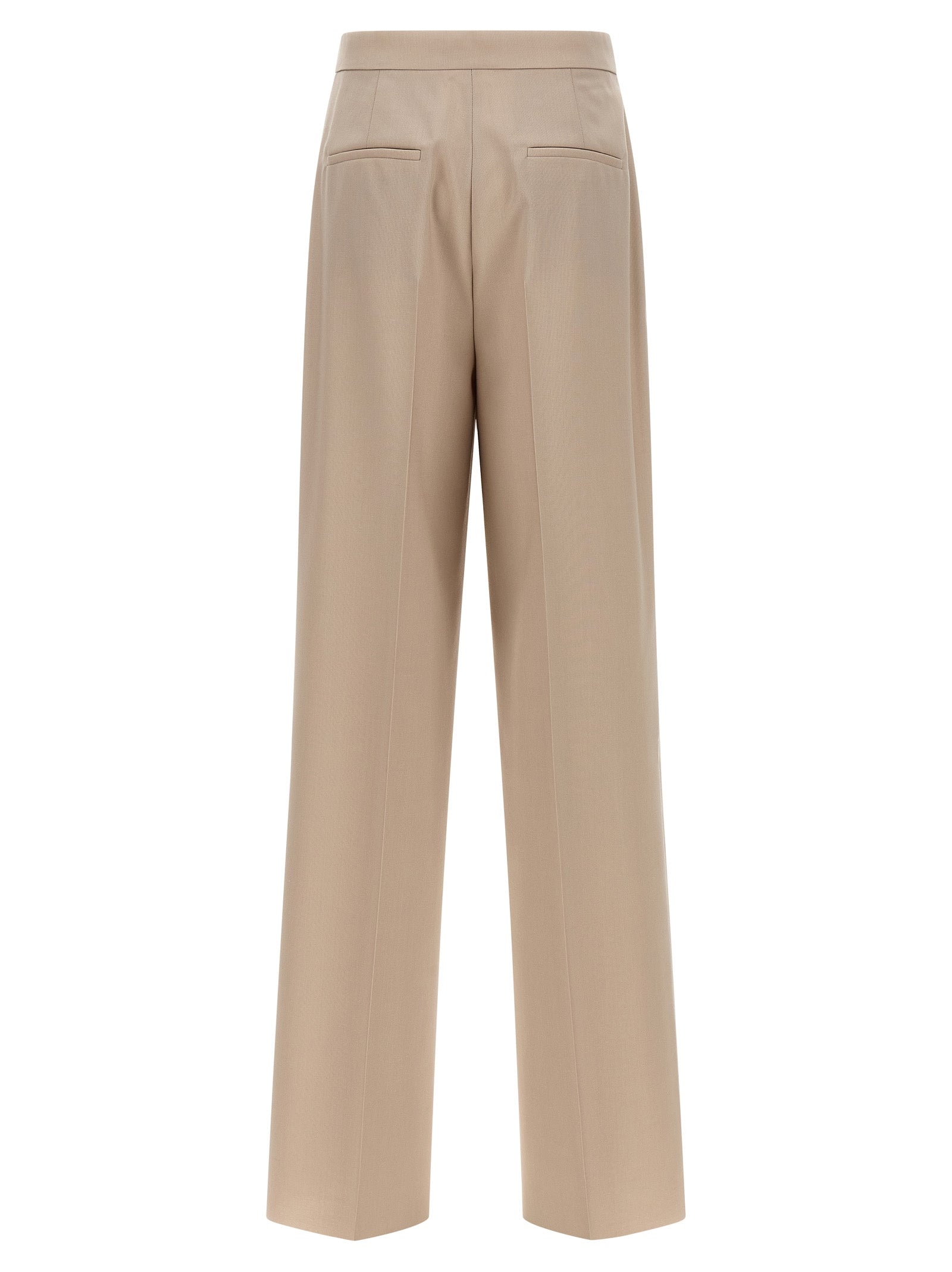 Max Mara Beige Virgin Wool Dress Pants