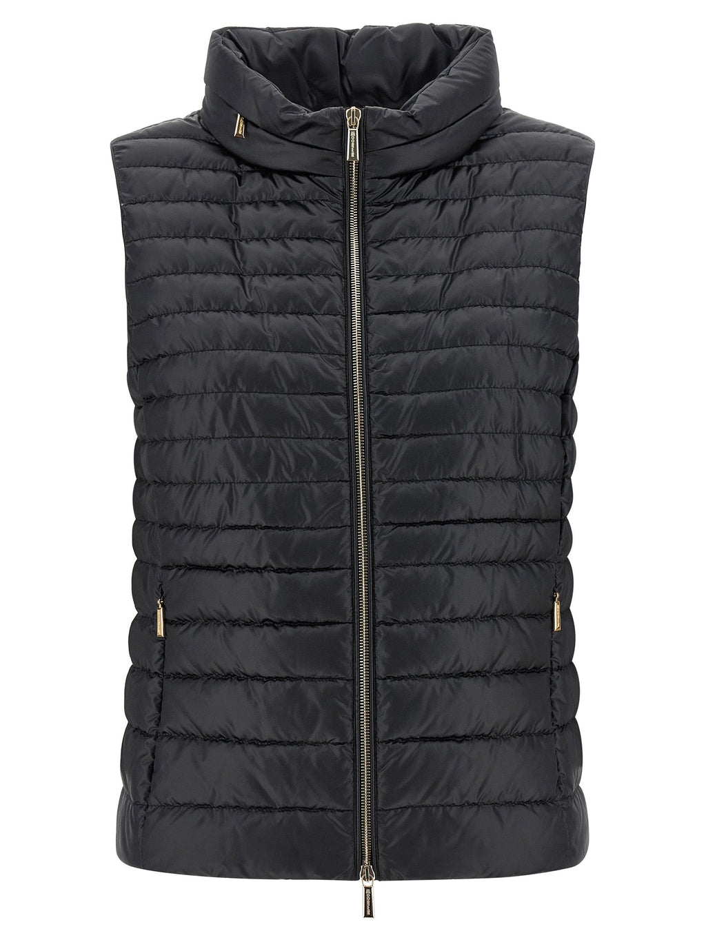 MooRER Black Polyester Sleeveless Jacket