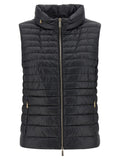 MooRER Black Polyester Sleeveless Jacket