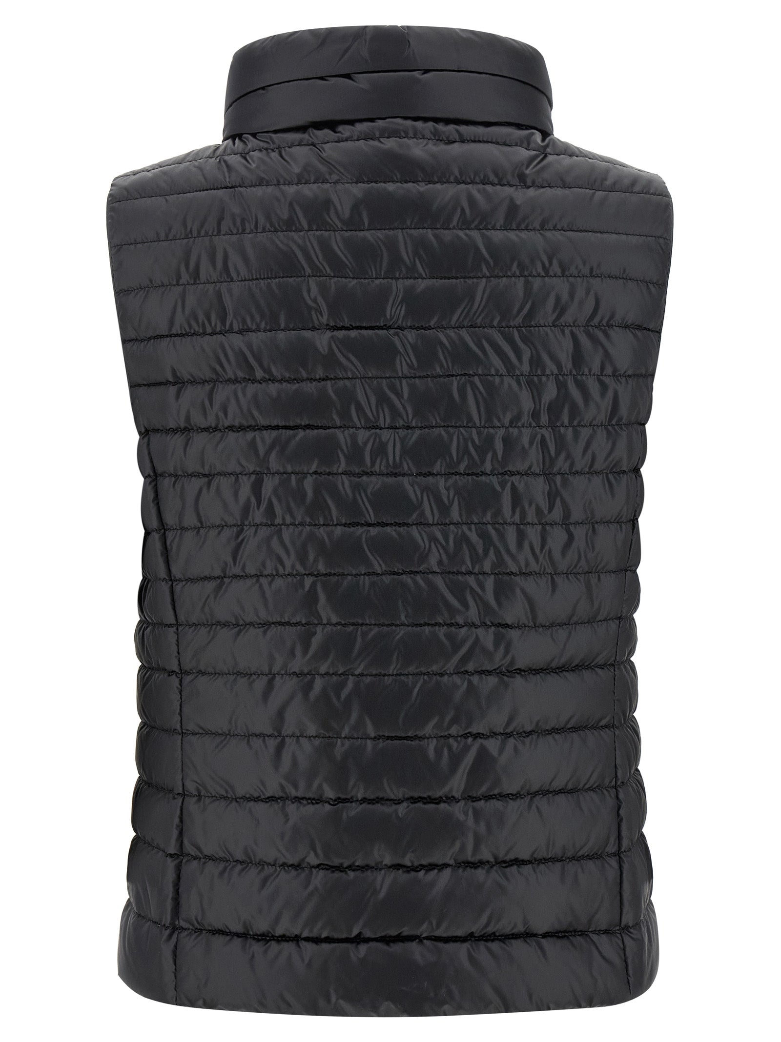 MooRER Black Polyester Sleeveless Jacket