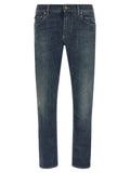 Dolce & Gabbana Blue Cotton Straight-Leg Jeans