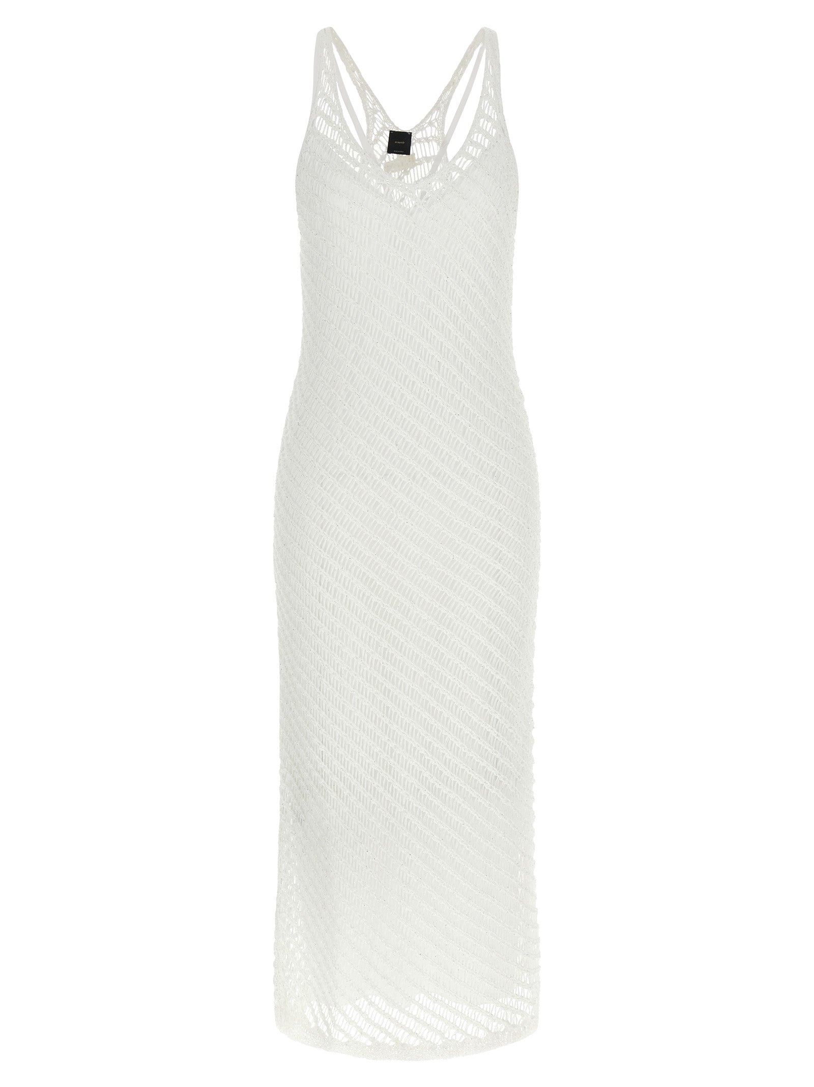 PINKO White Polyester Long Dress