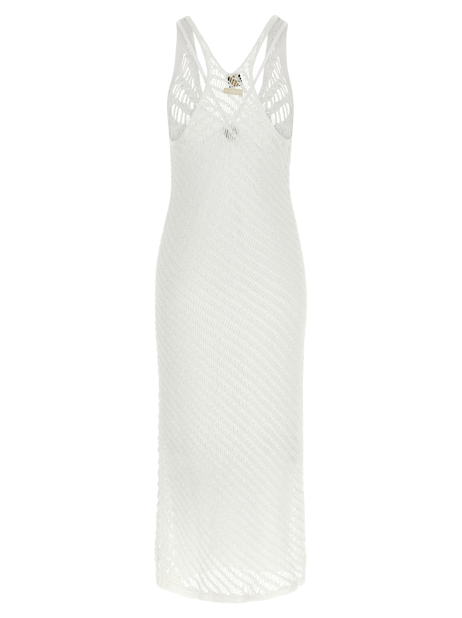 PINKO White Polyester Long Dress