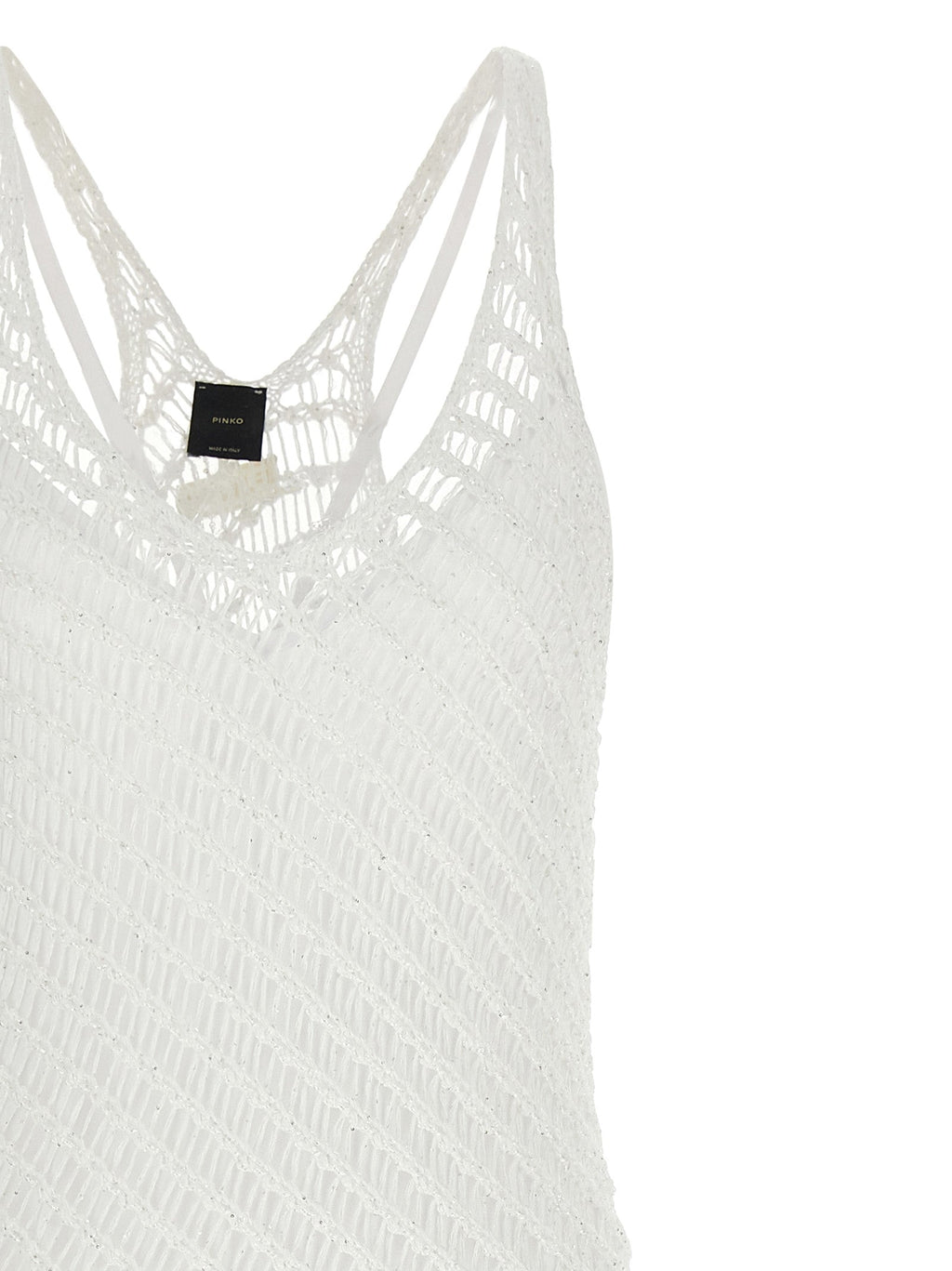 PINKO White Polyester Long Dress