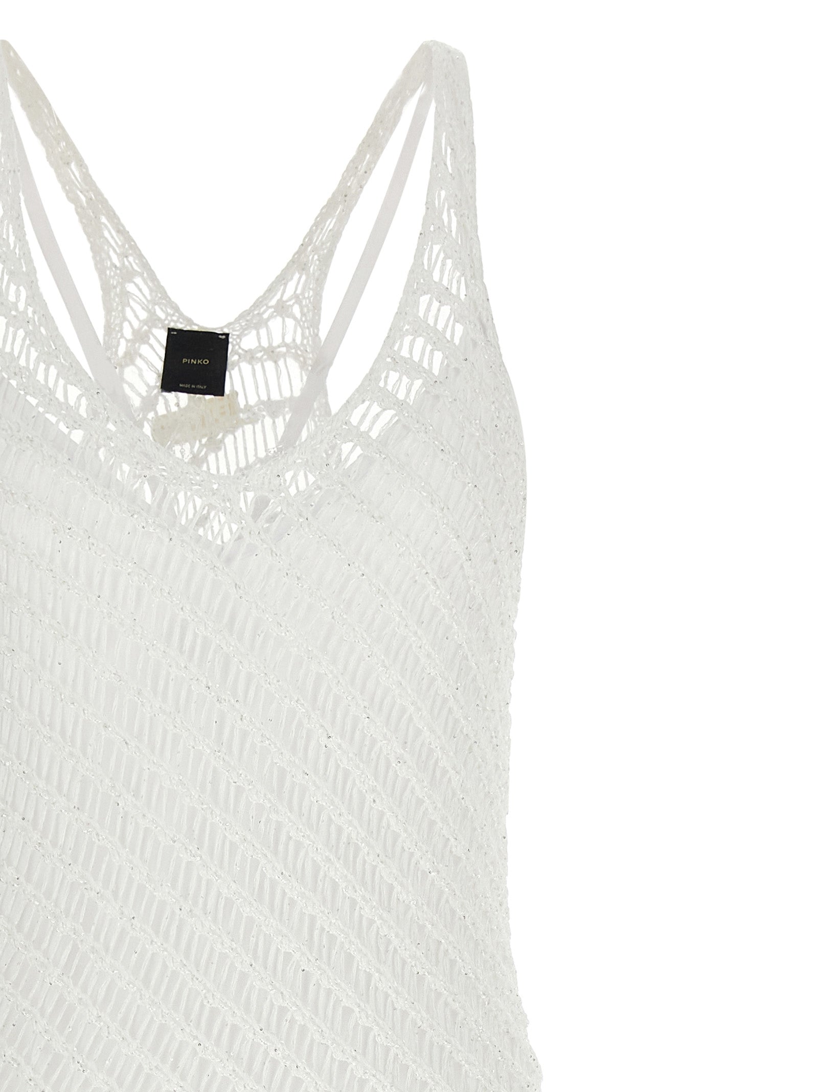 PINKO White Polyester Long Dress