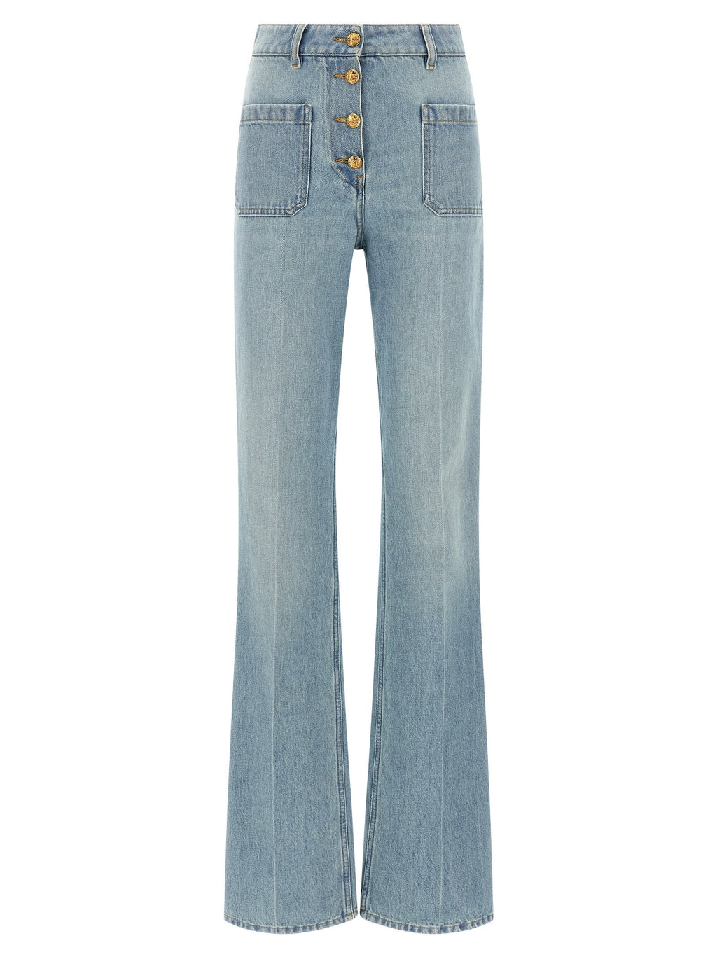 Valentino Garavani Blue Cotton High-Waisted Jean