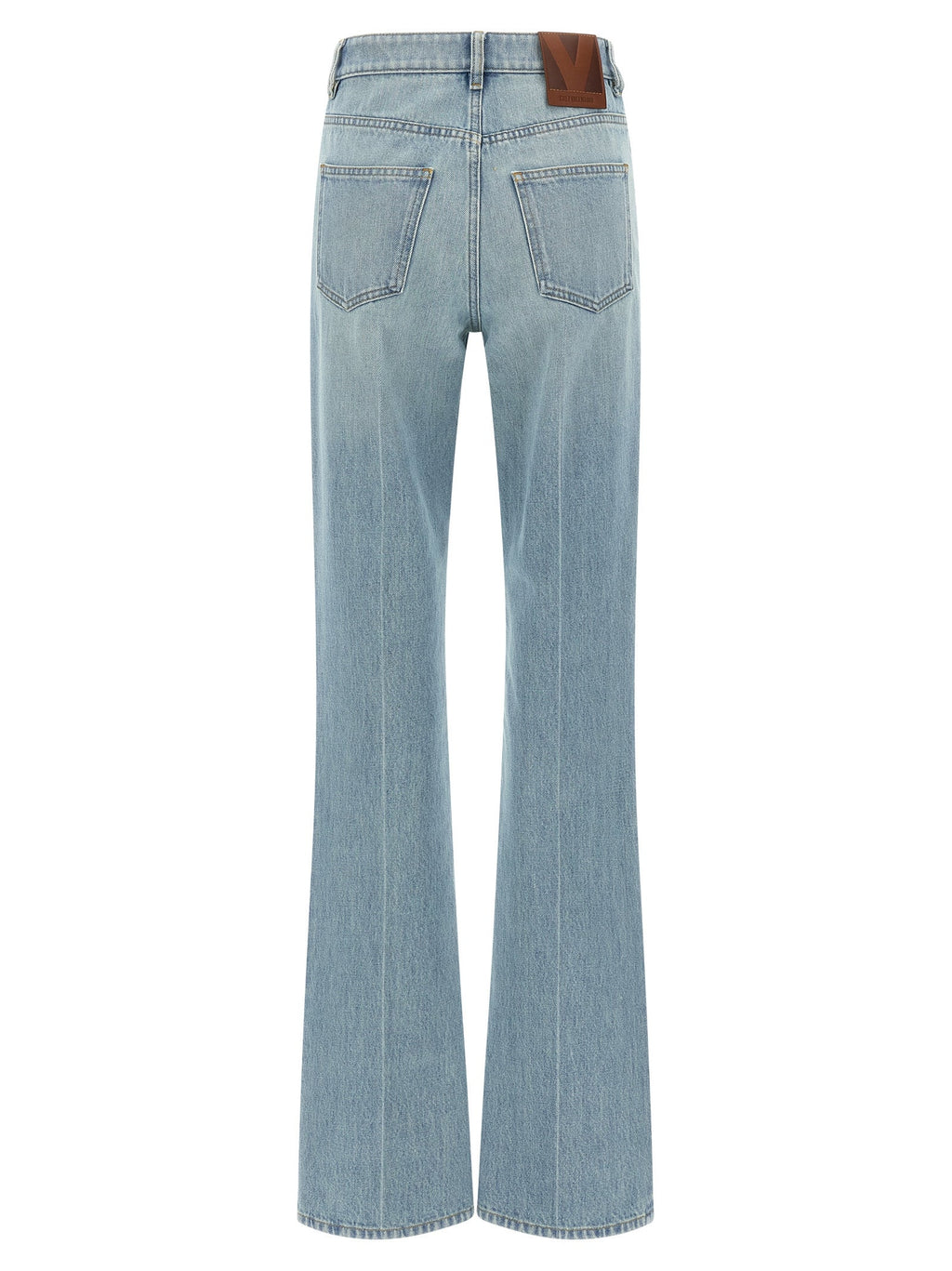 Valentino Garavani Blue Cotton High-Waisted Jean